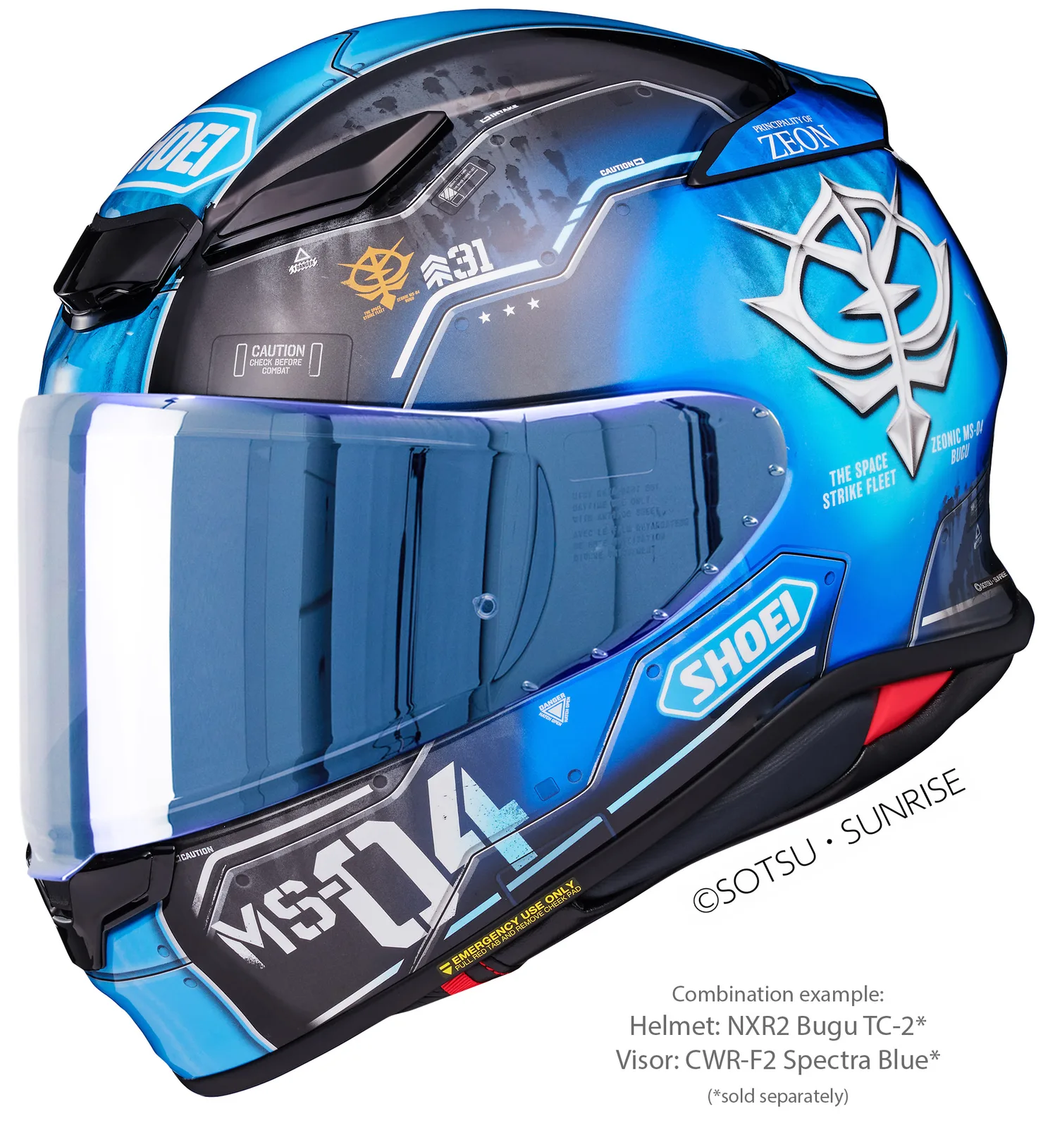 Визьор SHOEI CWR-F2PN Spectra Blue
