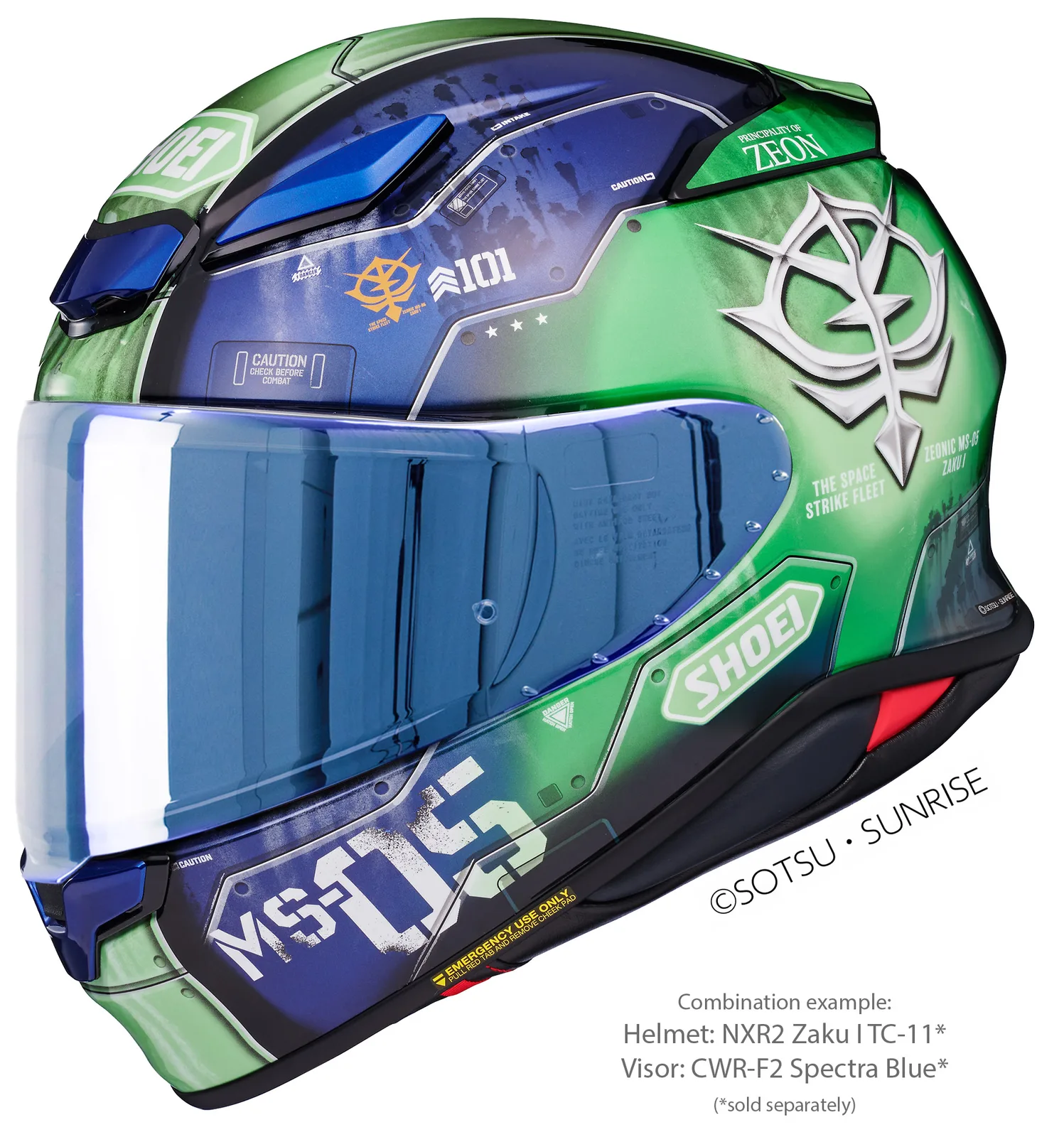 Визьор SHOEI CWR-F2PN Spectra Blue