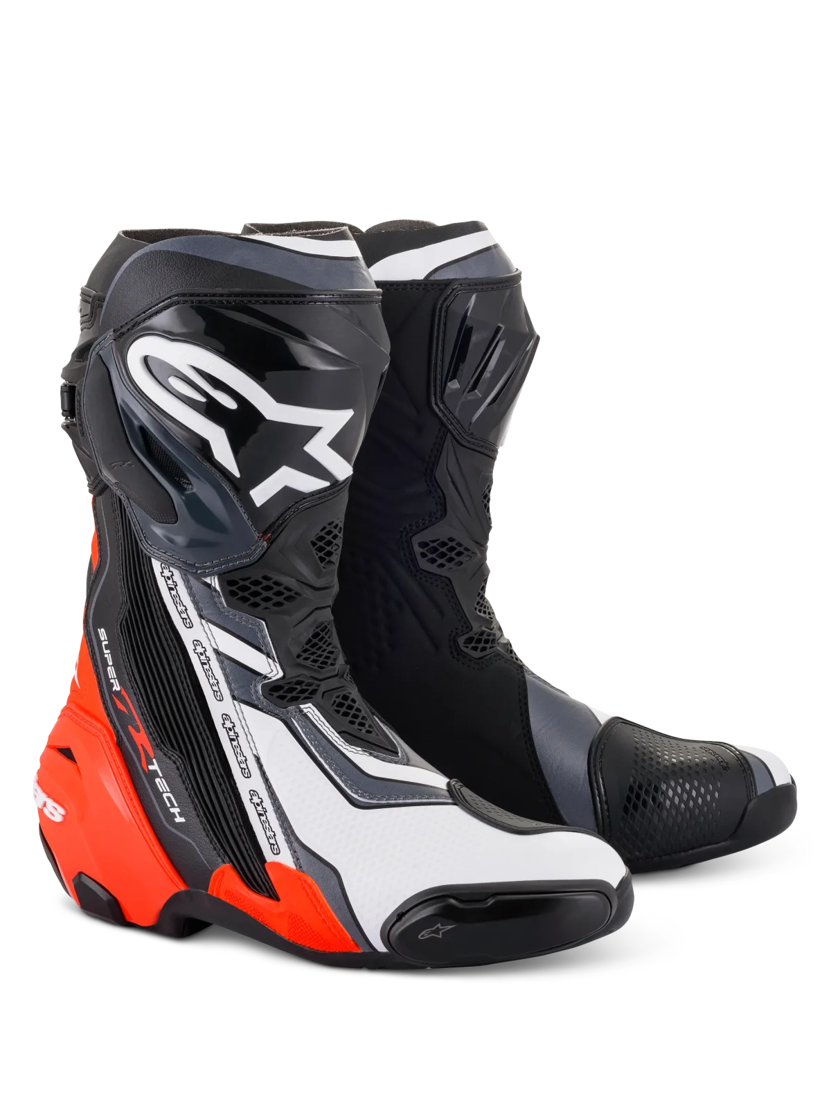 Ботуши Alpinestars Supertech R Black Red Fluo White Gray