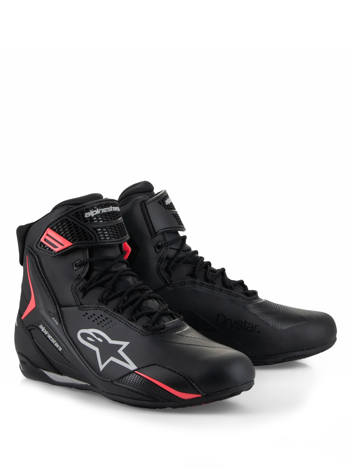 Дамски мото обувки Alpinestars Stella Faster-4 Drystar Black Gray Coral Fluo
