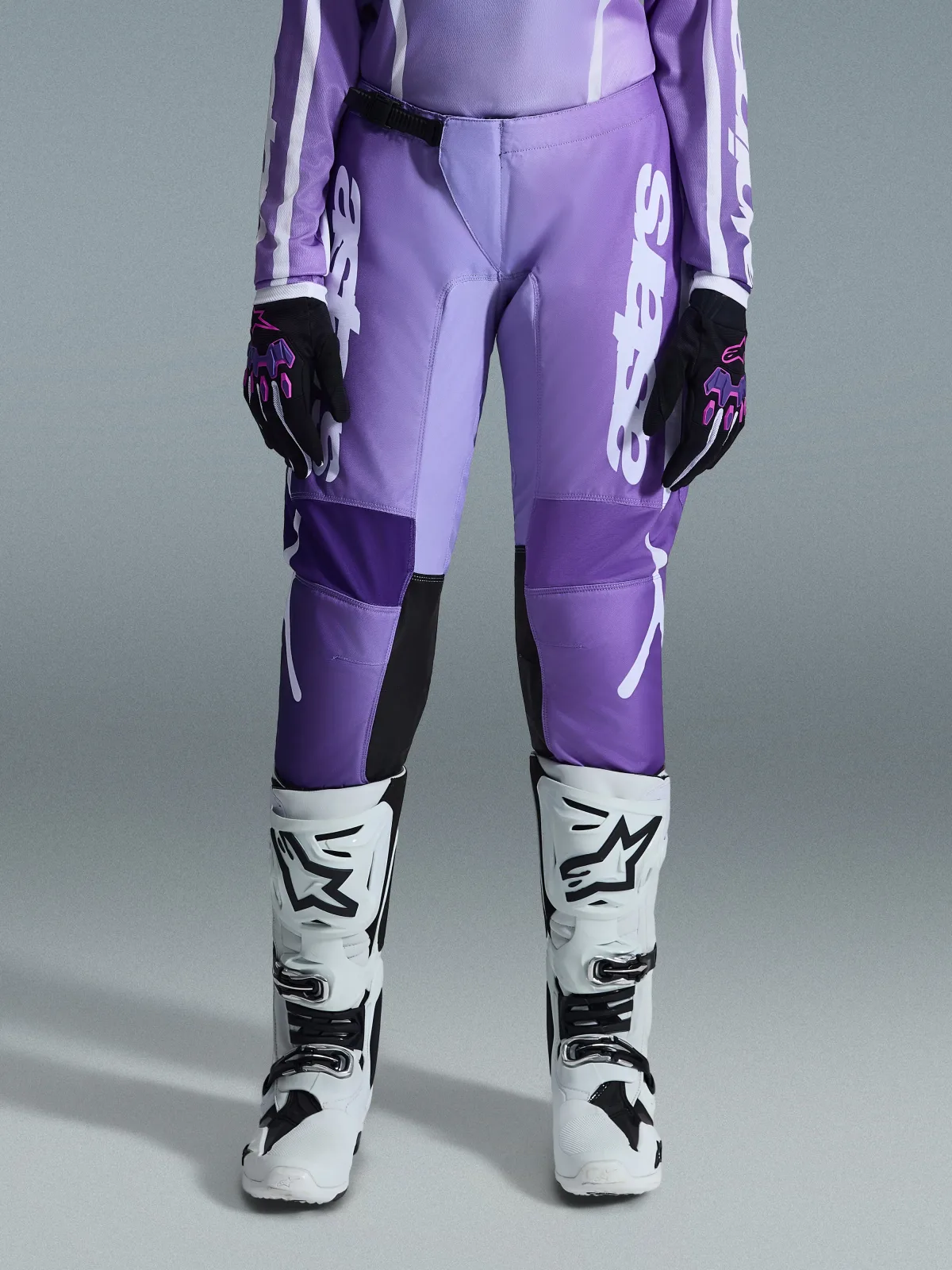 Дамски мотокрос панталон Alpinestars Stella Fluid Apex Violet White