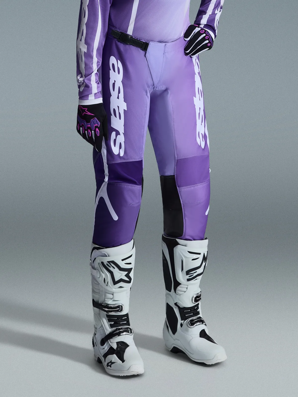 Дамски мотокрос панталон Alpinestars Stella Fluid Apex Violet White