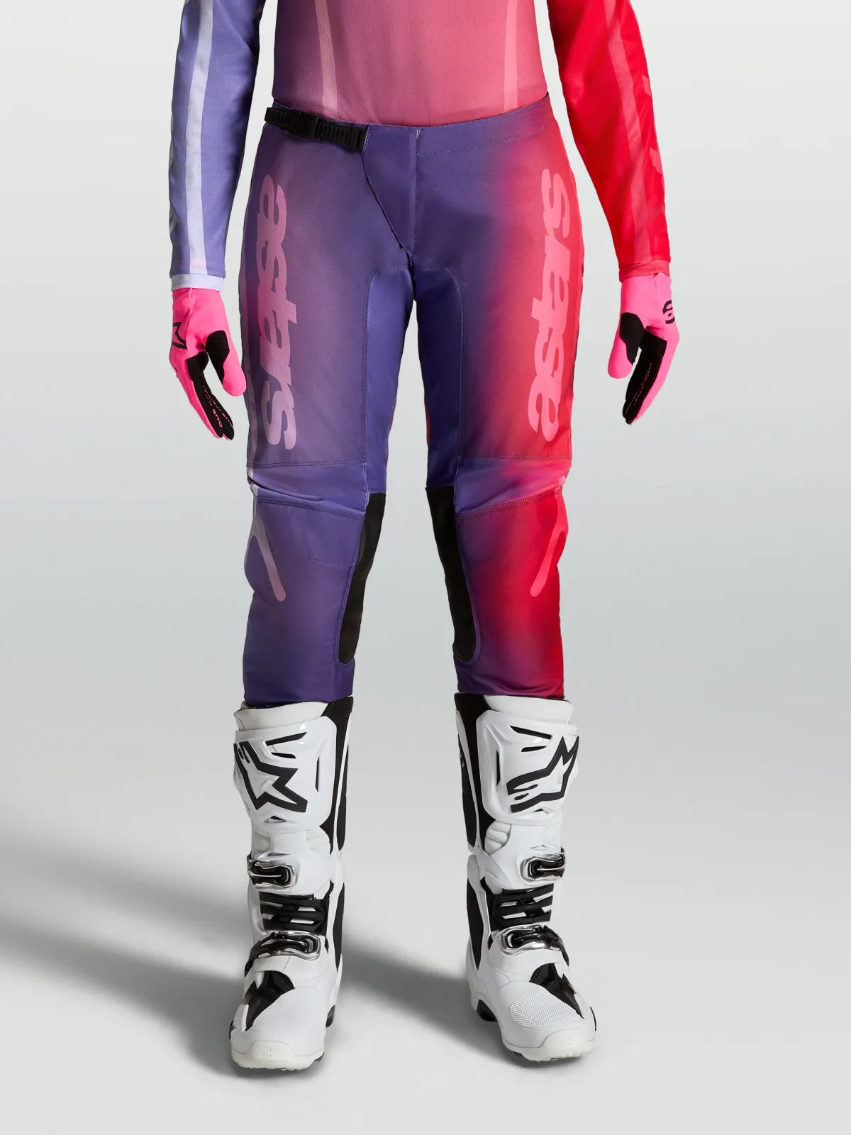 Дамски мотокрос панталон Alpinestars Stella Fluid Kepler Purple Rouge Red