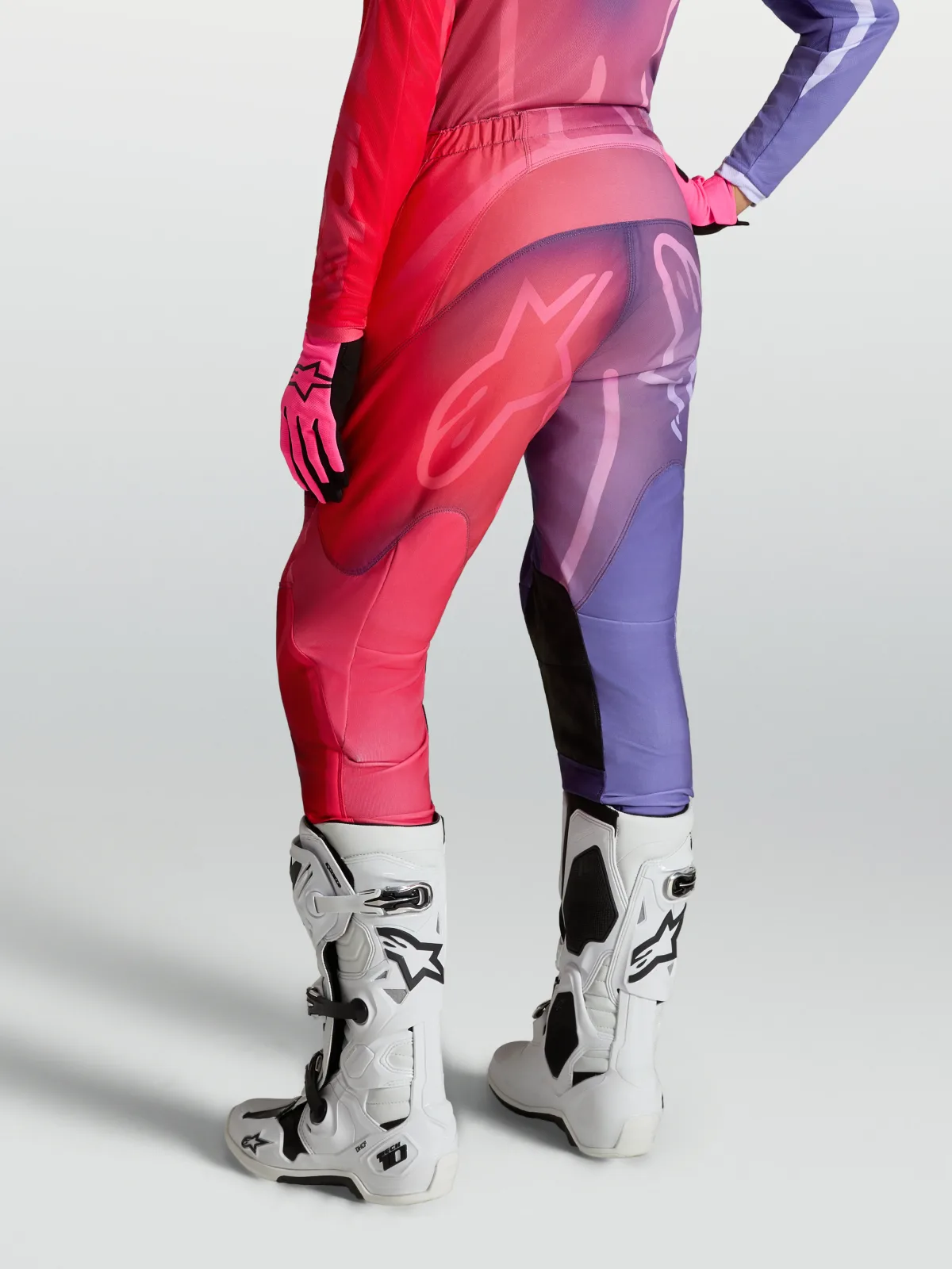 Дамски мотокрос панталон Alpinestars Stella Fluid Kepler Purple Rouge Red