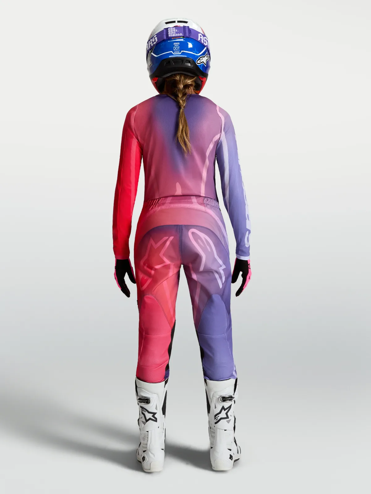 Дамски мотокрос панталон Alpinestars Stella Fluid Kepler Purple Rouge Red