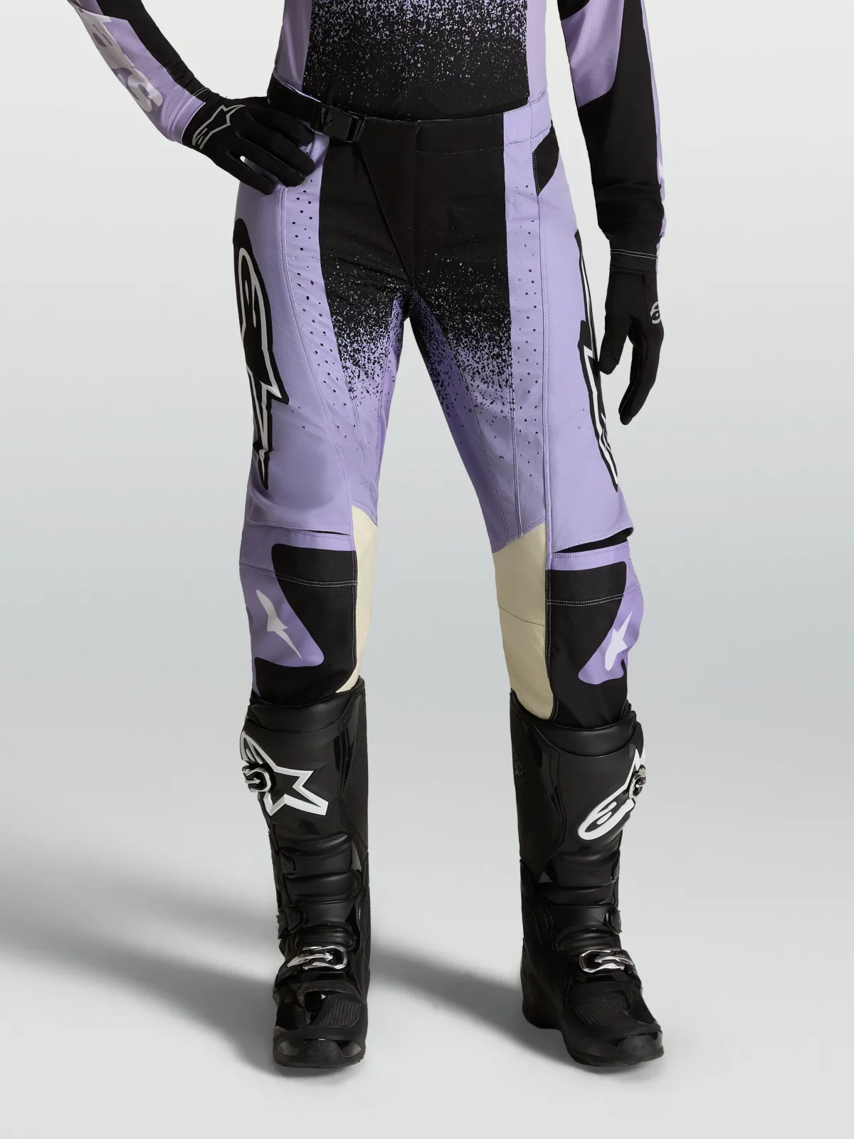 Дамски мотокрос панталон Alpinestars Stella Techstar Swan Light Violet Black