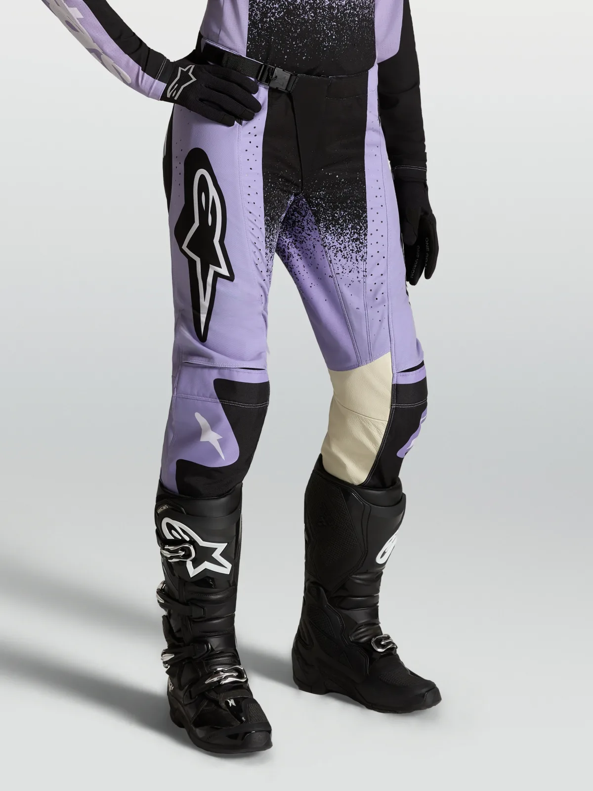 Дамски мотокрос панталон Alpinestars Stella Techstar Swan Light Violet Black