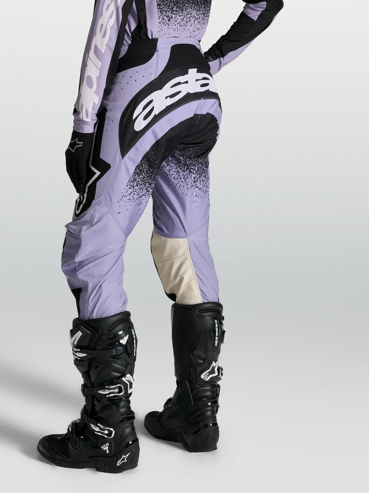 Дамски мотокрос панталон Alpinestars Stella Techstar Swan Light Violet Black