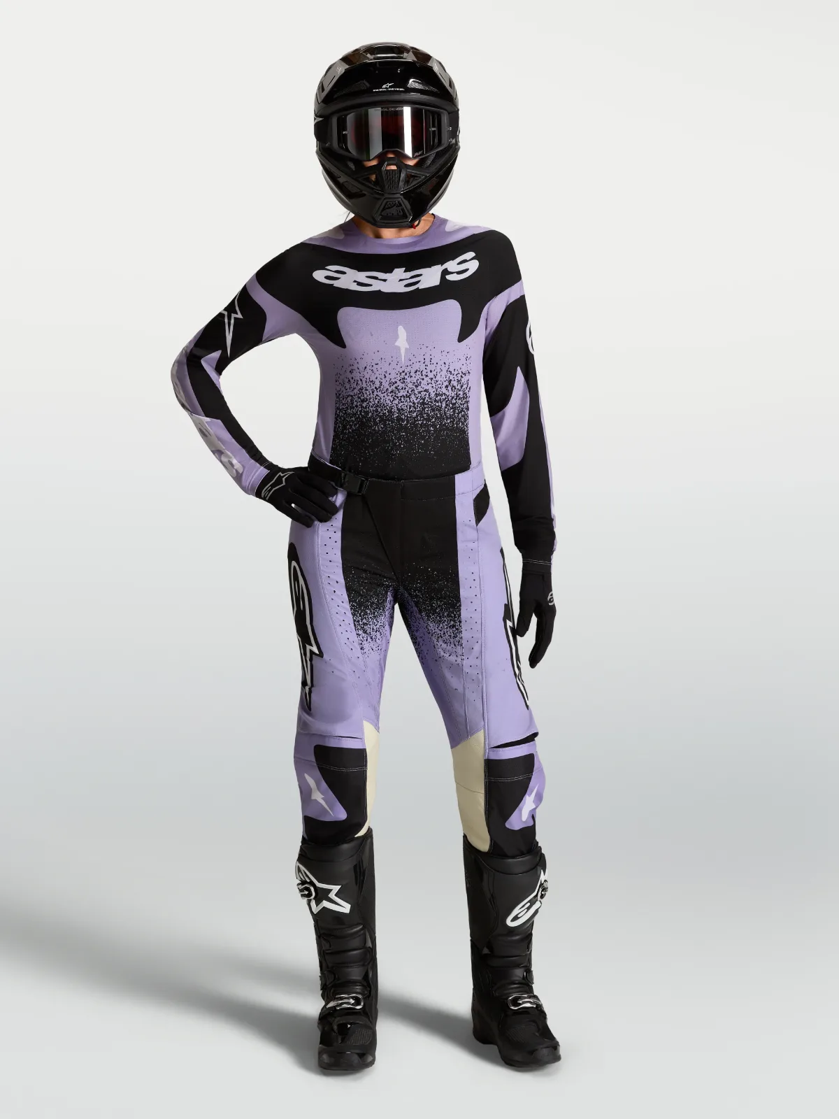 Дамски мотокрос панталон Alpinestars Stella Techstar Swan Light Violet Black