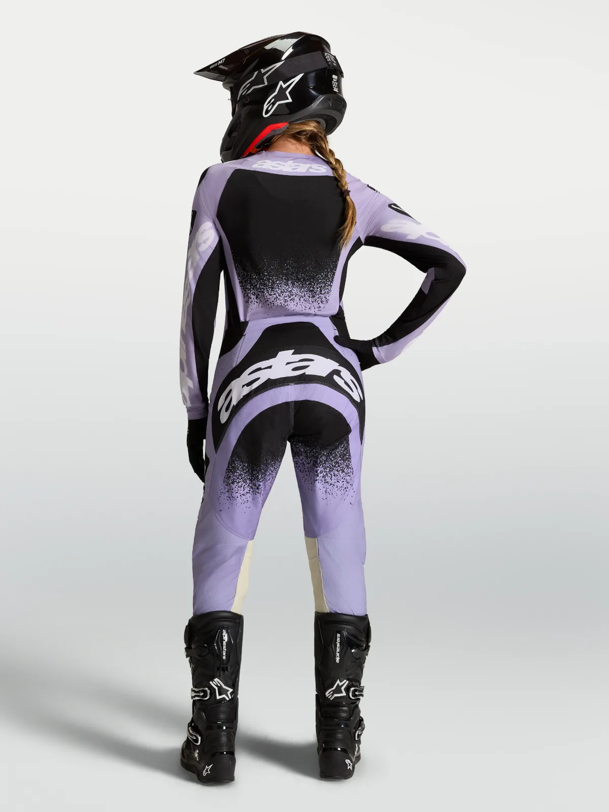 Дамски мотокрос панталон Alpinestars Stella Techstar Swan Light Violet Black
