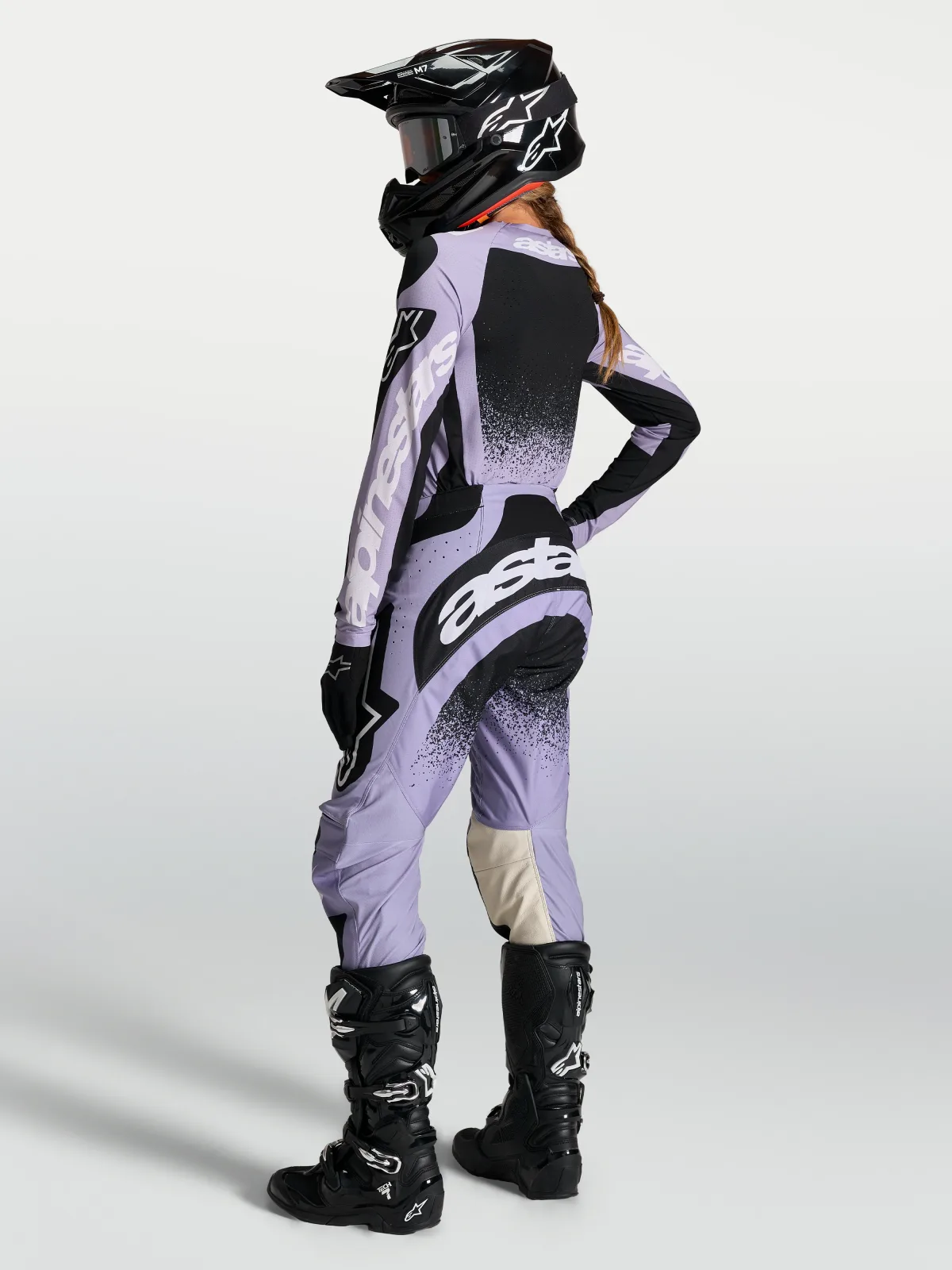 Дамски мотокрос панталон Alpinestars Stella Techstar Swan Light Violet Black