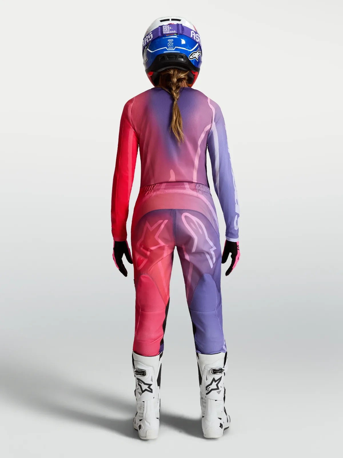 Дамско мотокрос джърси Alpinestars Stella Fluid Kepler Purple Rouge Red