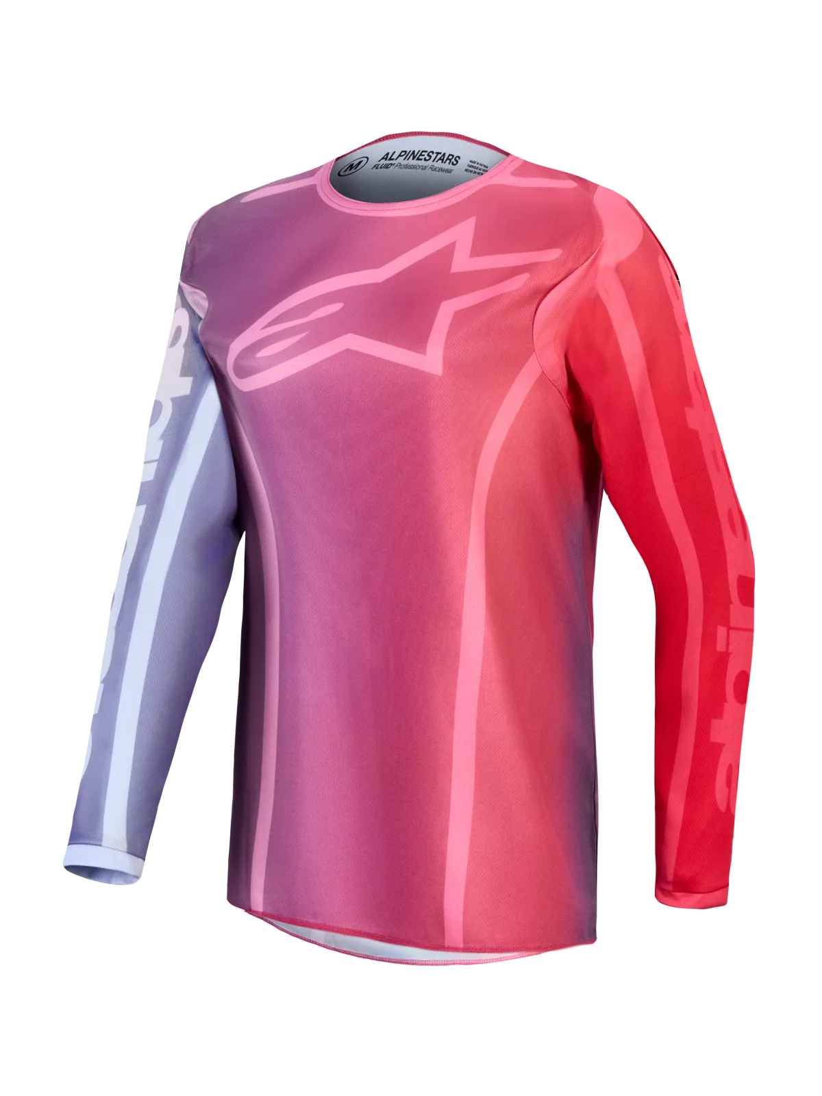 Дамско мотокрос джърси Alpinestars Stella Fluid Kepler Purple Rouge Red