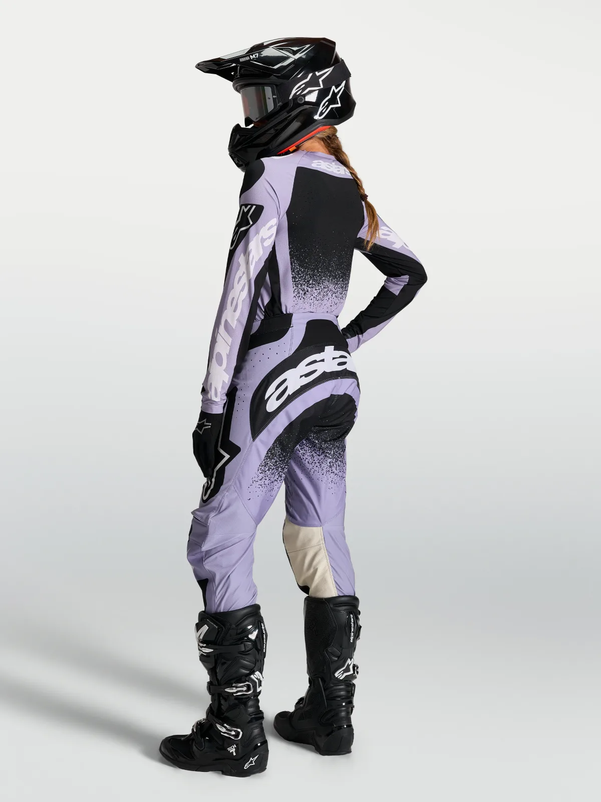 Дамско мотокрос джърси Alpinestars Stella Techstar Swan Light Violet Black