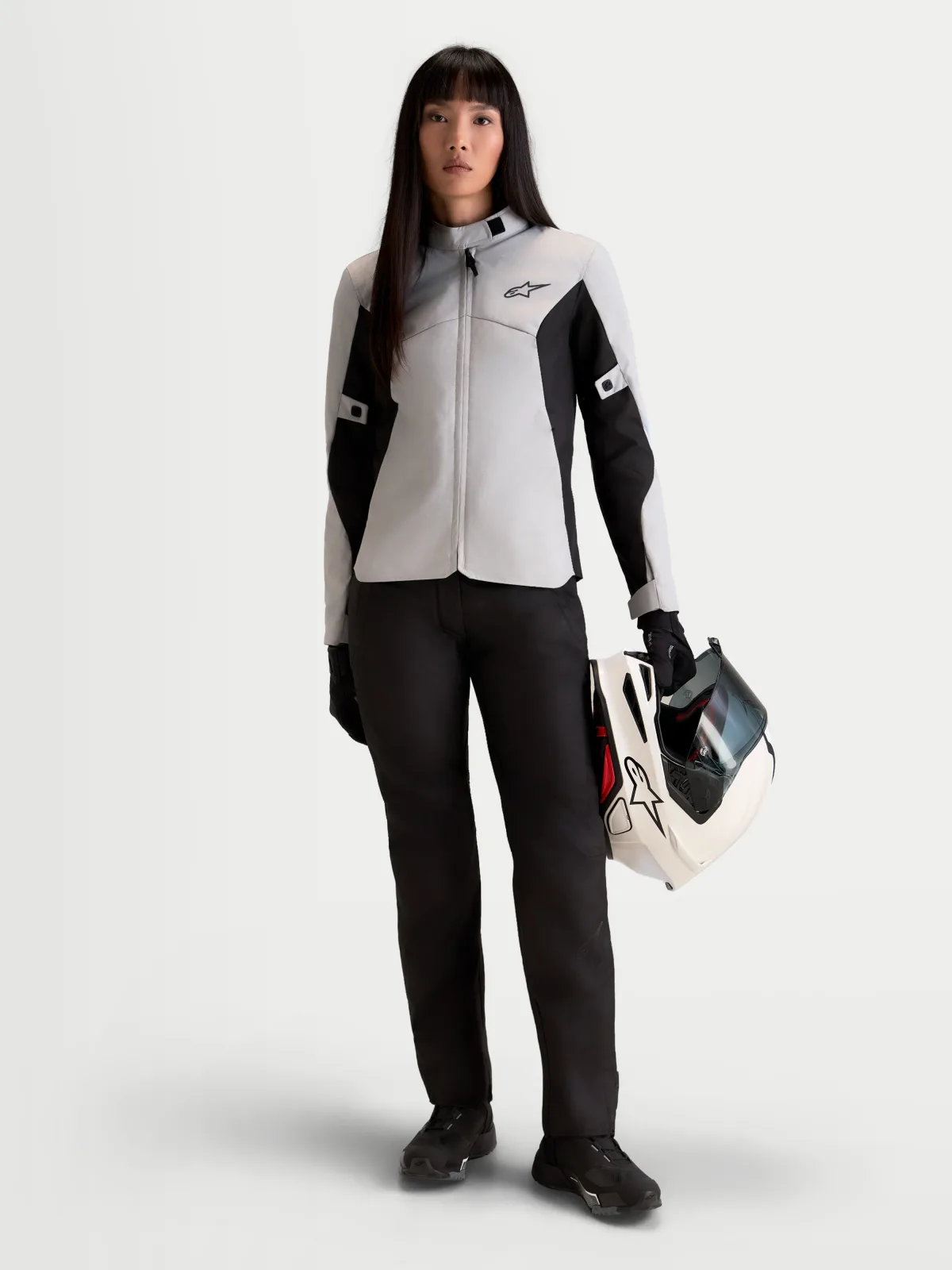 Дамско текстилно яке Alpinestars Stella C-1 Waterproof Ice Gray Black