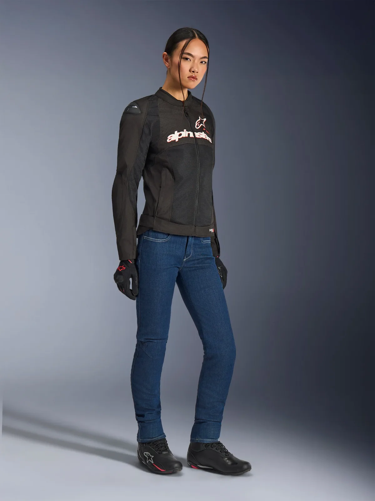 Дамско текстилно яке Alpinestars Stella SMX Air Black White Red Fluo