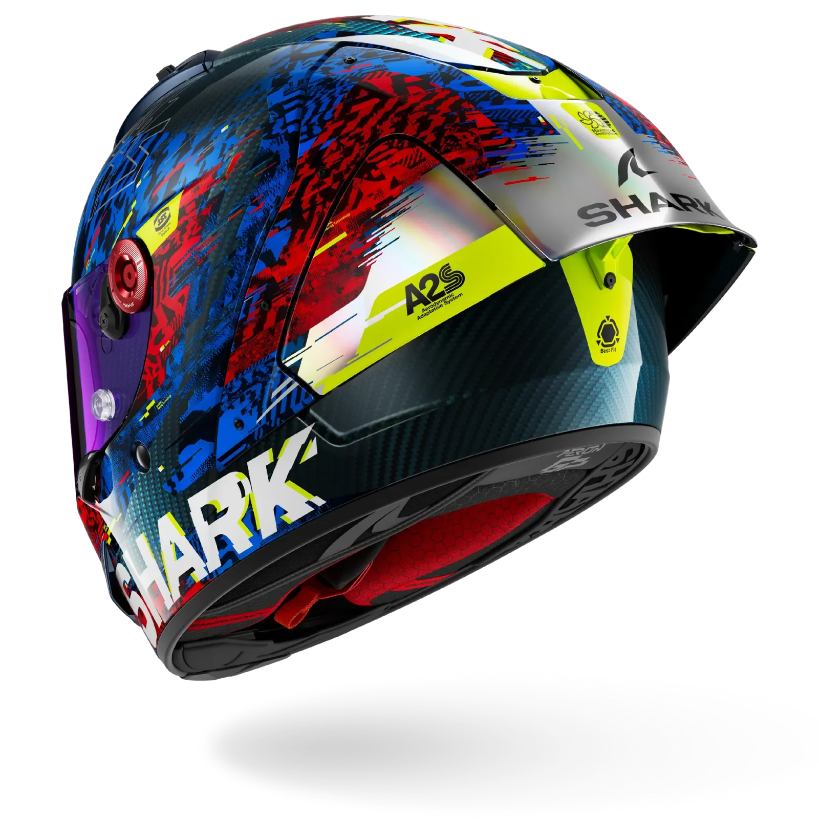 Каска Shark Aeron GP Speed-Vib Carbon Blue Red