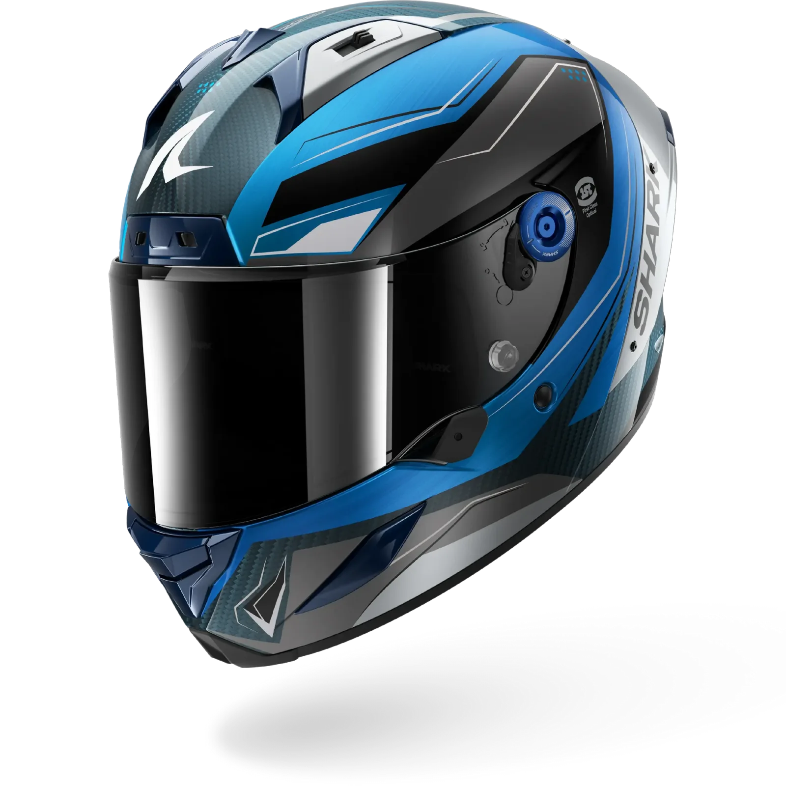 Каска Shark Aeron Mekarium Carbon Blue Silver