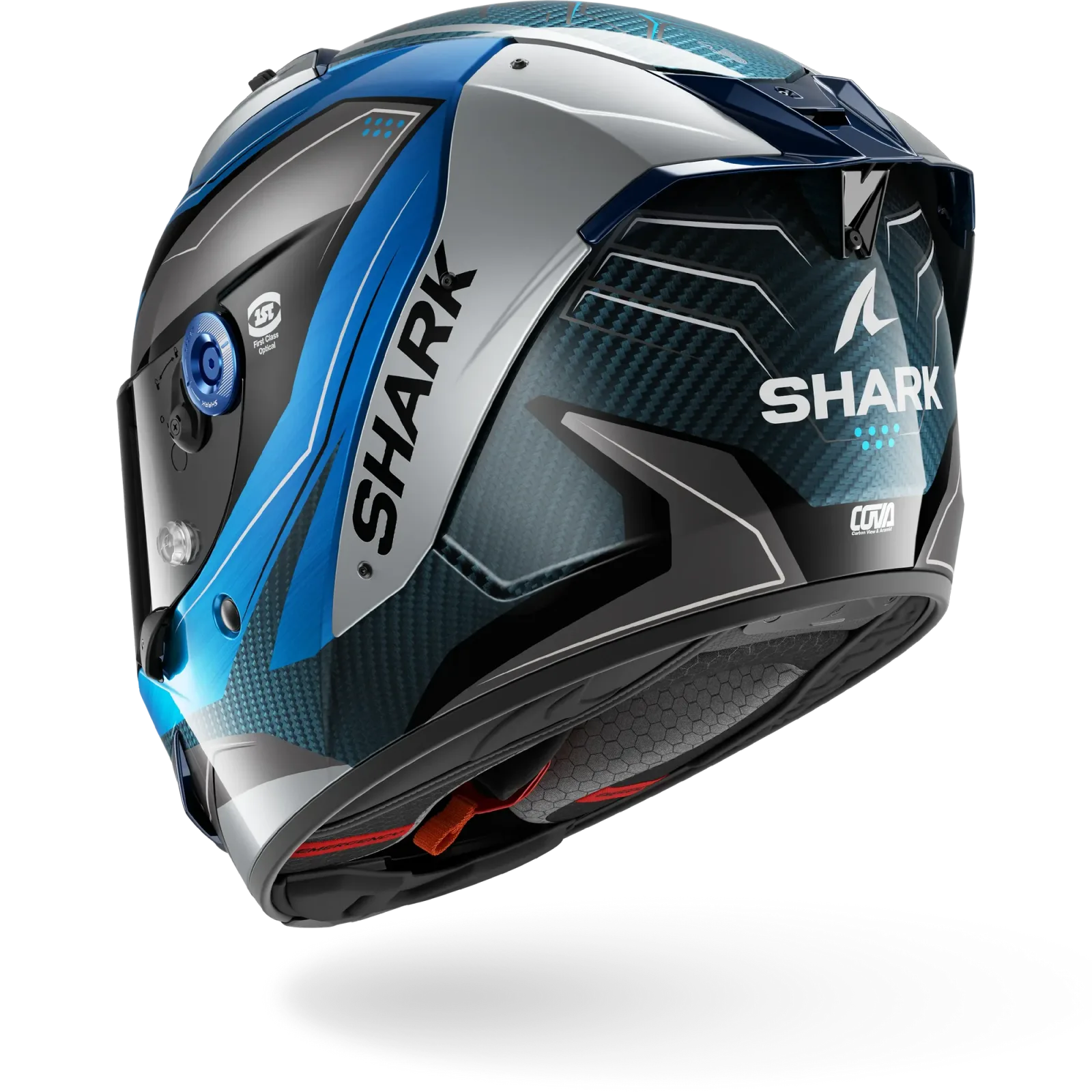 Каска Shark Aeron Mekarium Carbon Blue Silver