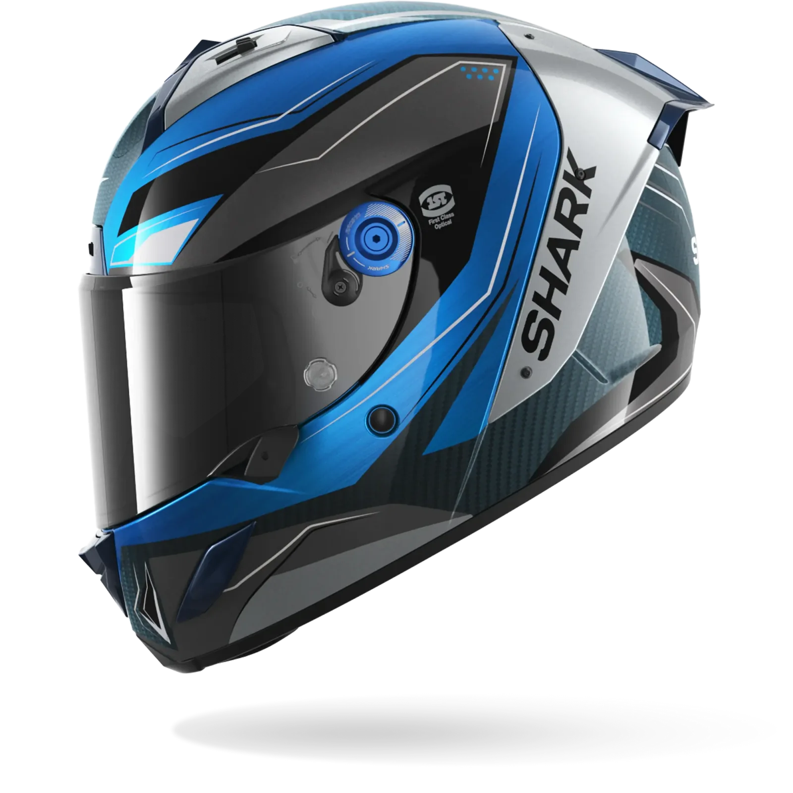 Каска Shark Aeron Mekarium Carbon Blue Silver