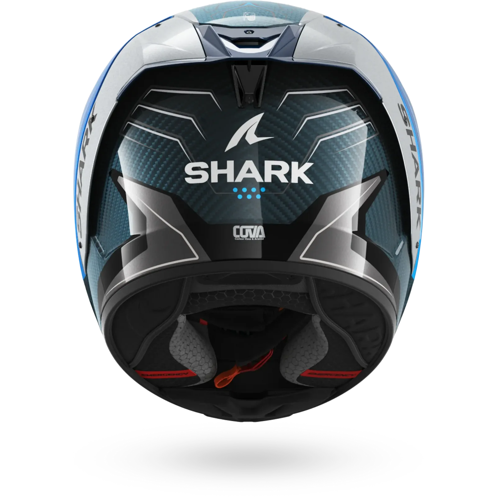 Каска Shark Aeron Mekarium Carbon Blue Silver