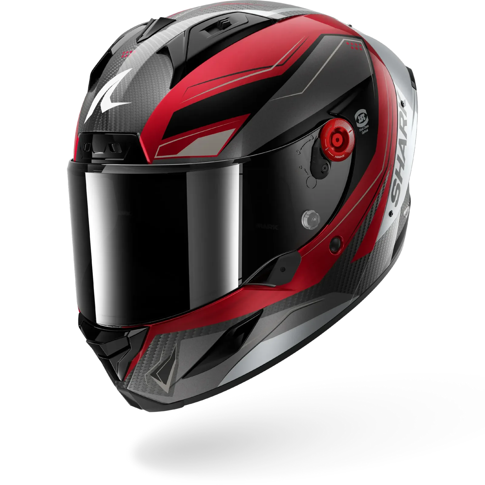Каска Shark Aeron Mekarium Carbon Red Silver