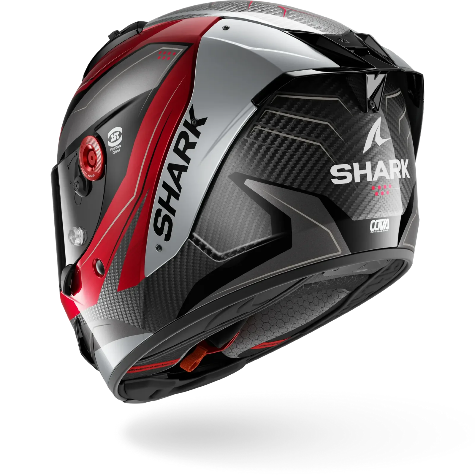 Каска Shark Aeron Mekarium Carbon Red Silver