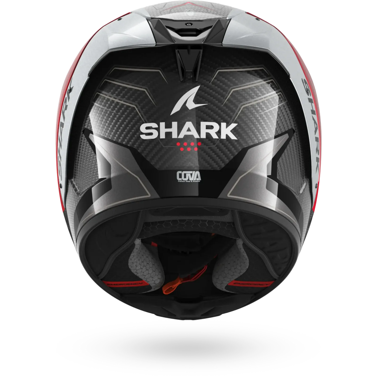 Каска Shark Aeron Mekarium Carbon Red Silver
