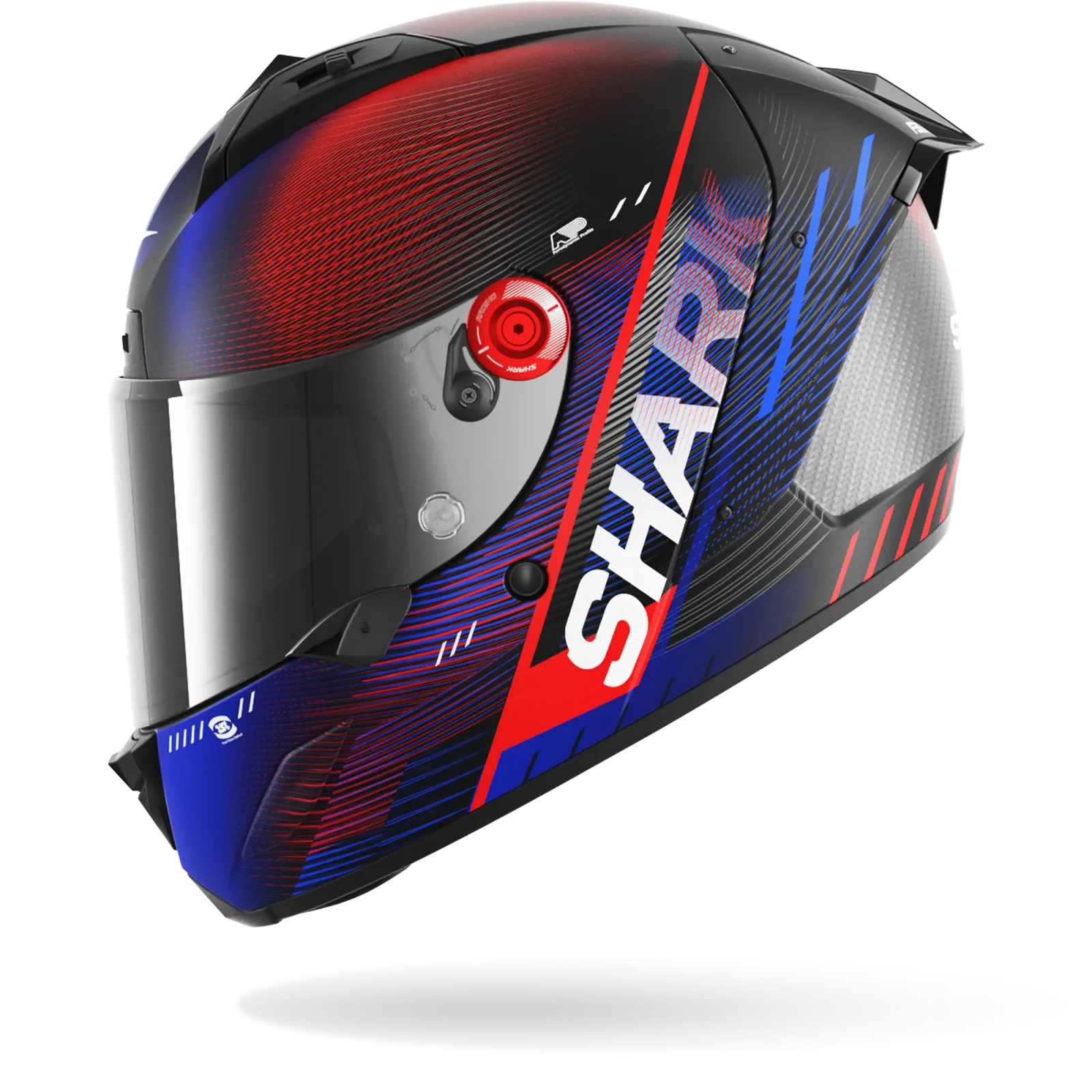 Каска Shark Aeron Speed-Tech Carbon Blue Red Mat