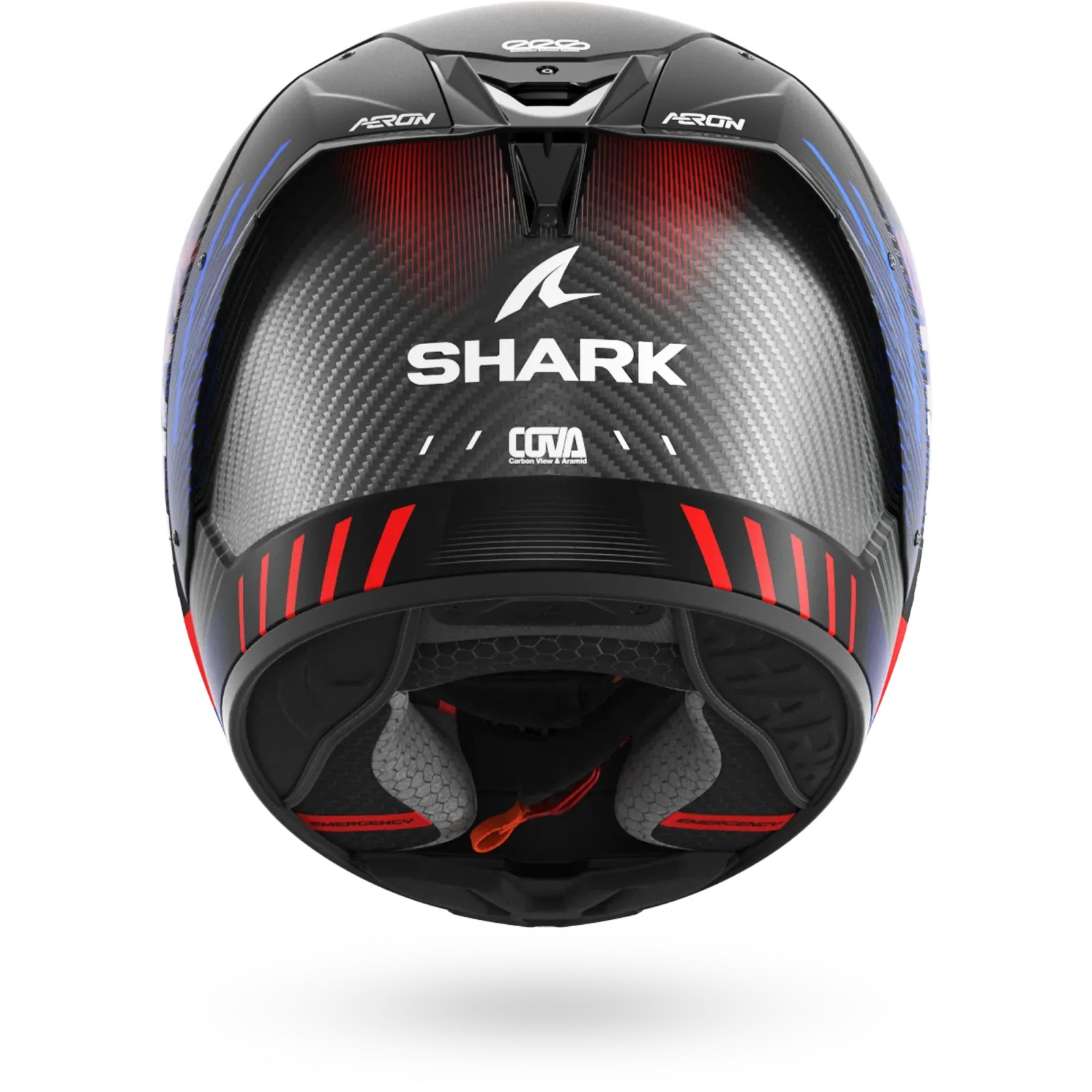 Каска Shark Aeron Speed-Tech Carbon Blue Red Mat