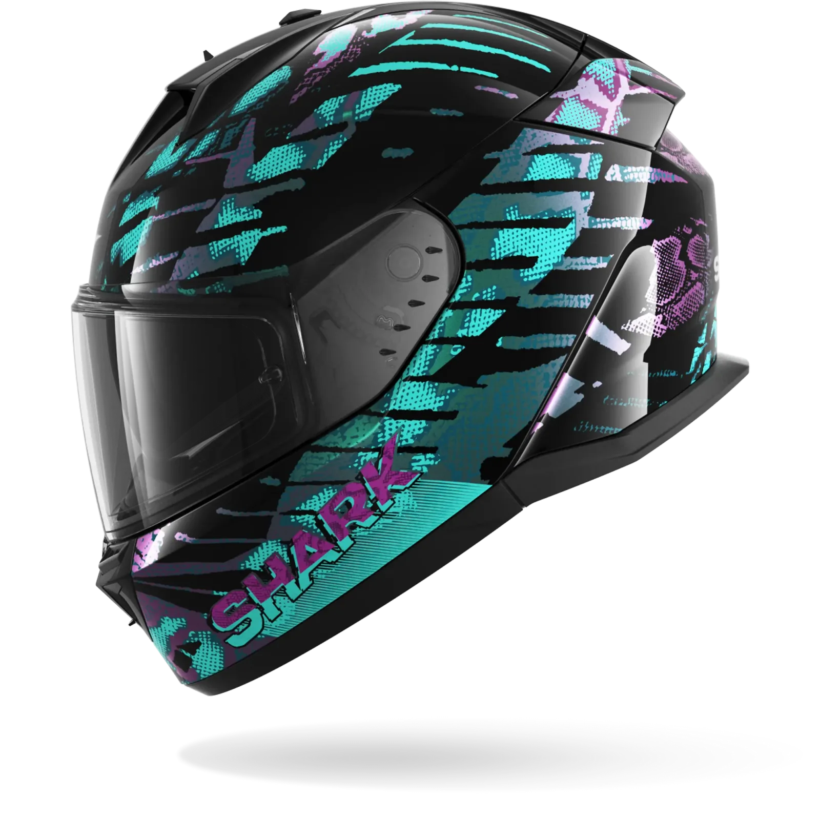 Каска Shark D-Skwal 3 Reptaia Black Cameleon Black Mat