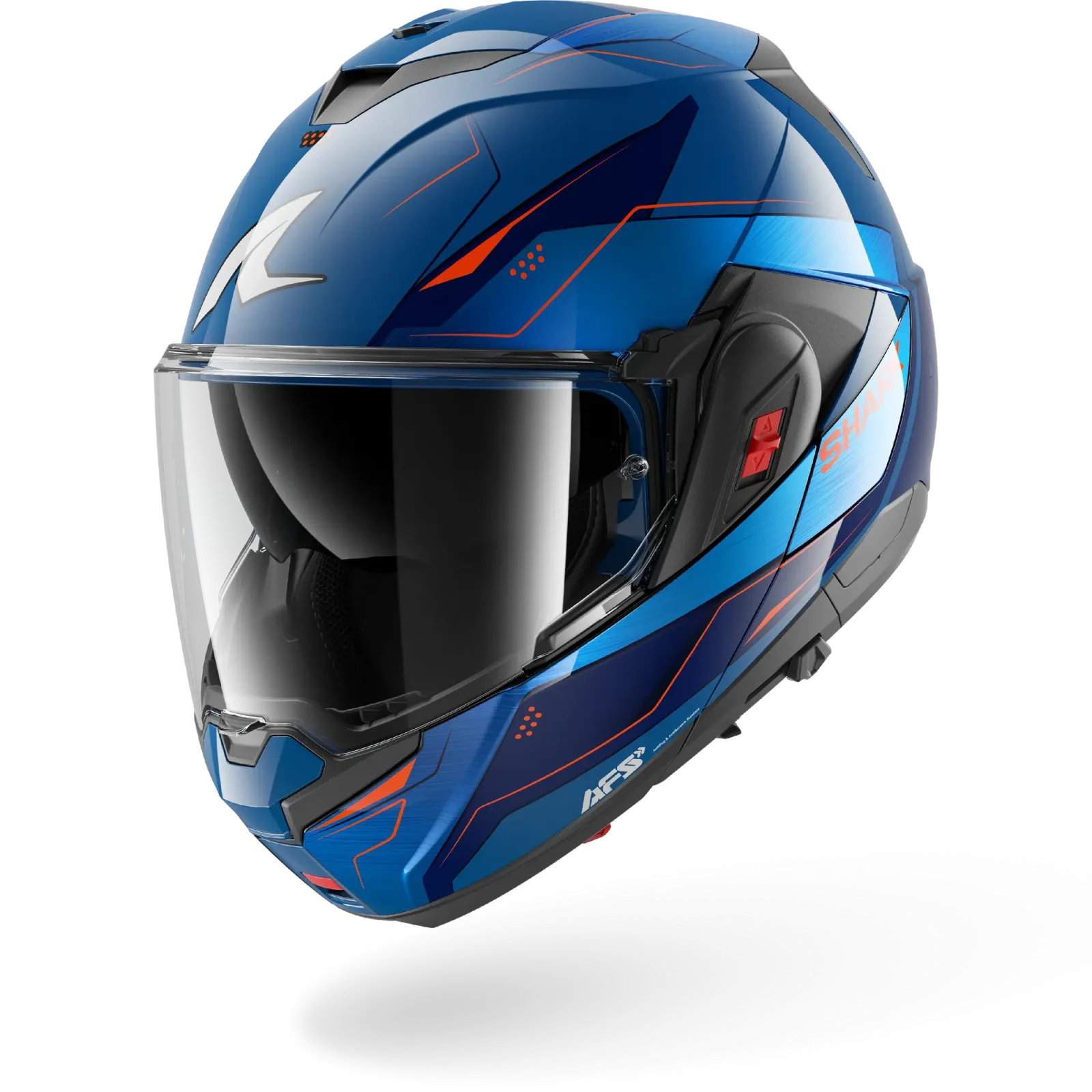 Каска Shark Oxo Mekarium Blue Chrom Orange
