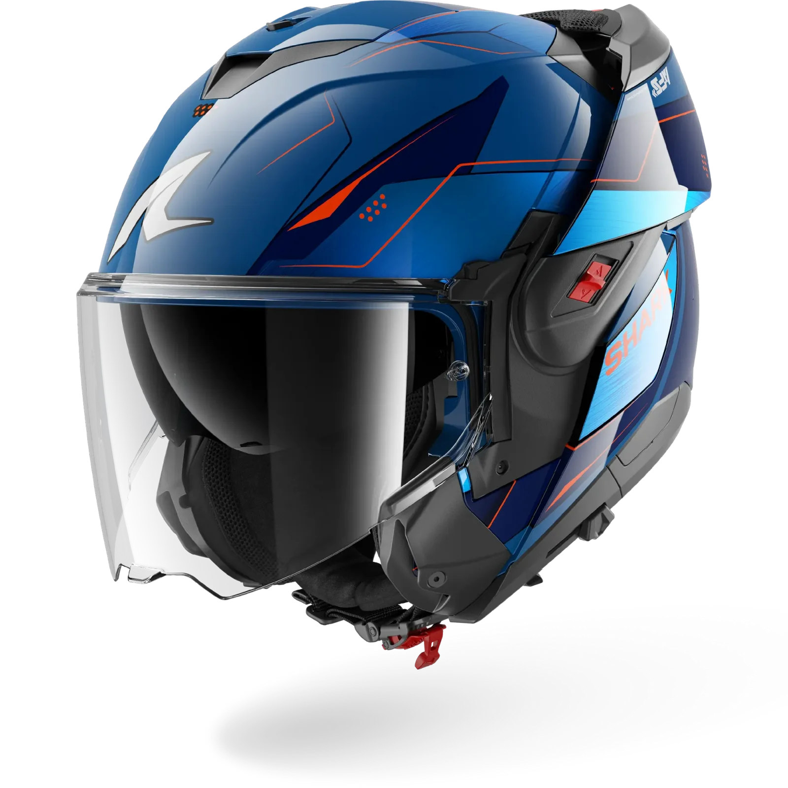Каска Shark Oxo Mekarium Blue Chrom Orange