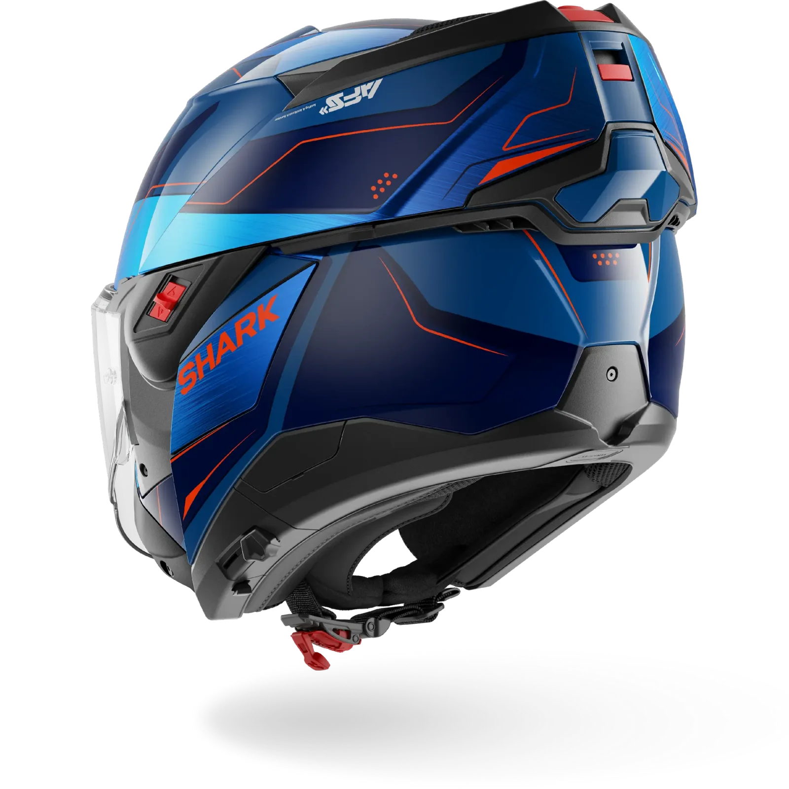 Каска Shark Oxo Mekarium Blue Chrom Orange