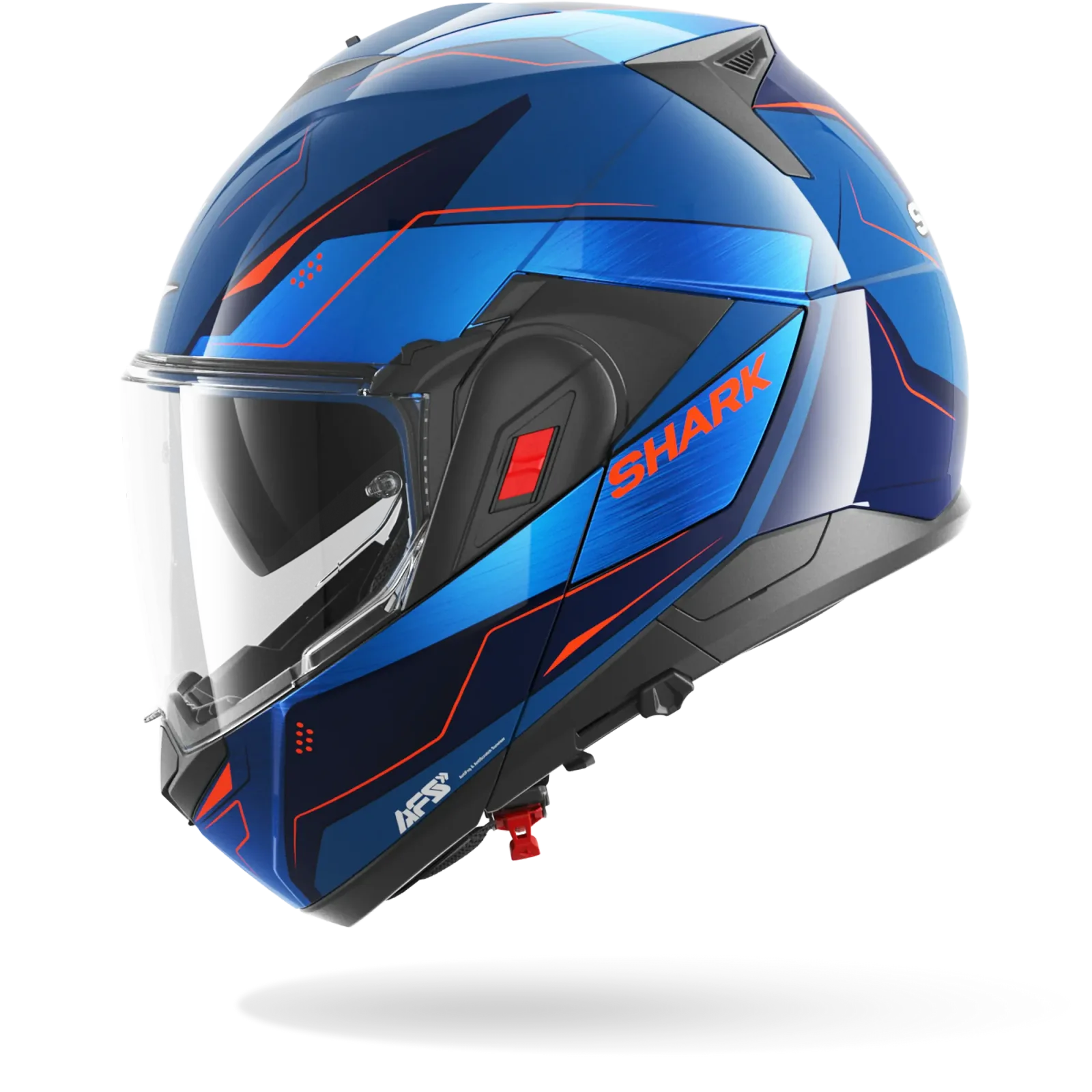 Каска Shark Oxo Mekarium Blue Chrom Orange