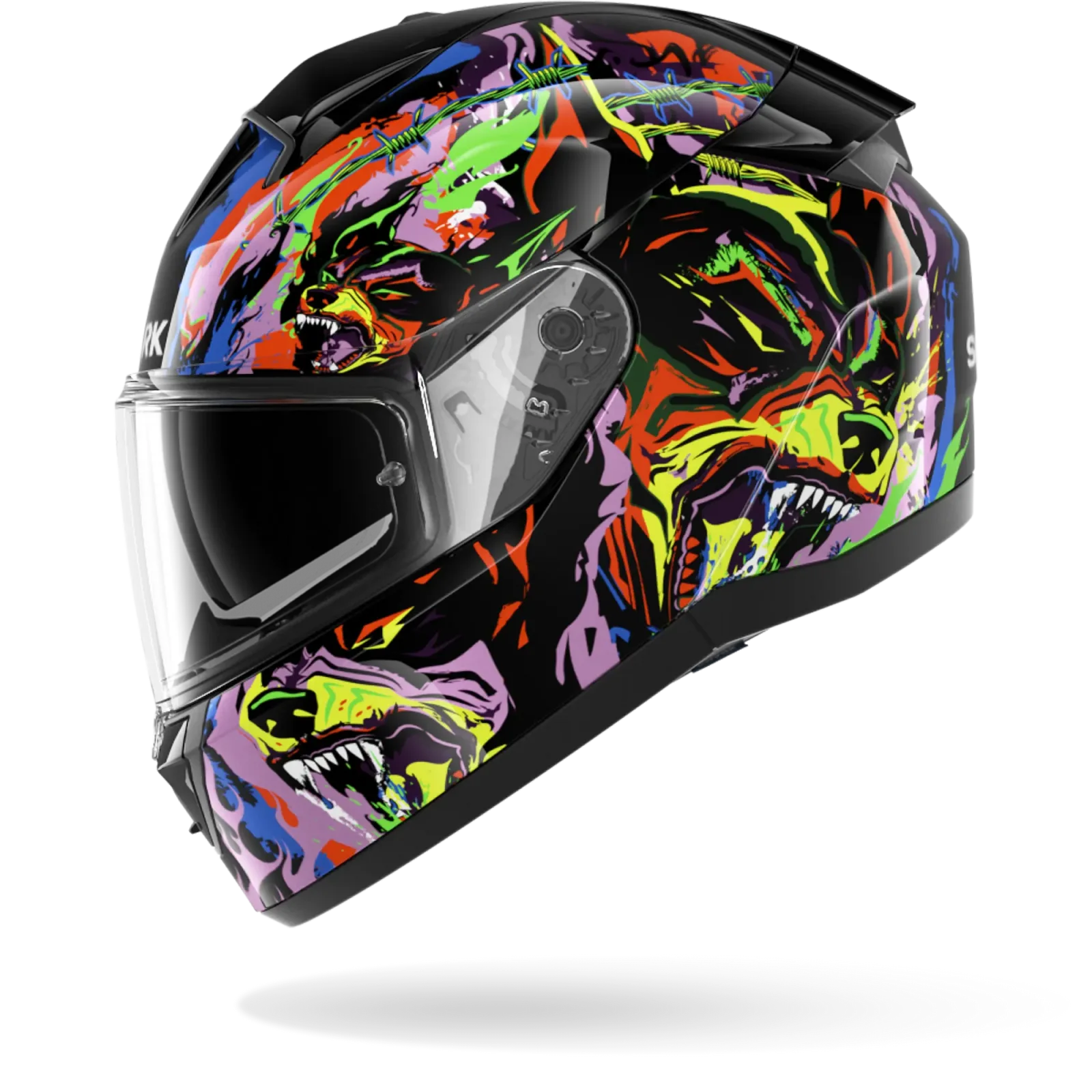 Каска Shark Ridill 2 Raging Beast Black Violet Yellow