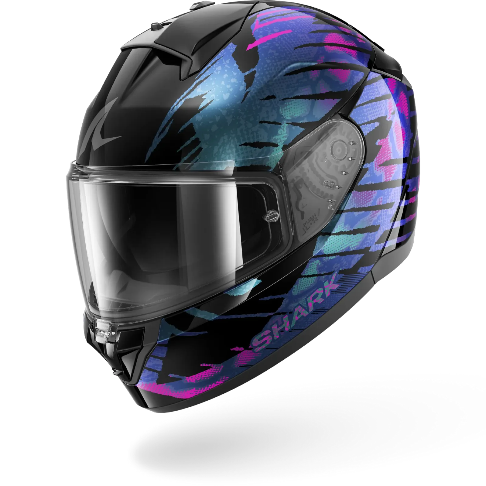 Каска Shark Ridill 2 Reptaia Black Violet Glitter