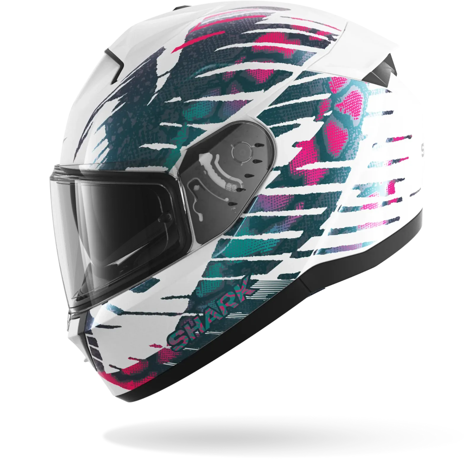 Каска Shark Ridill 2 Reptaia White Violet Cameleon