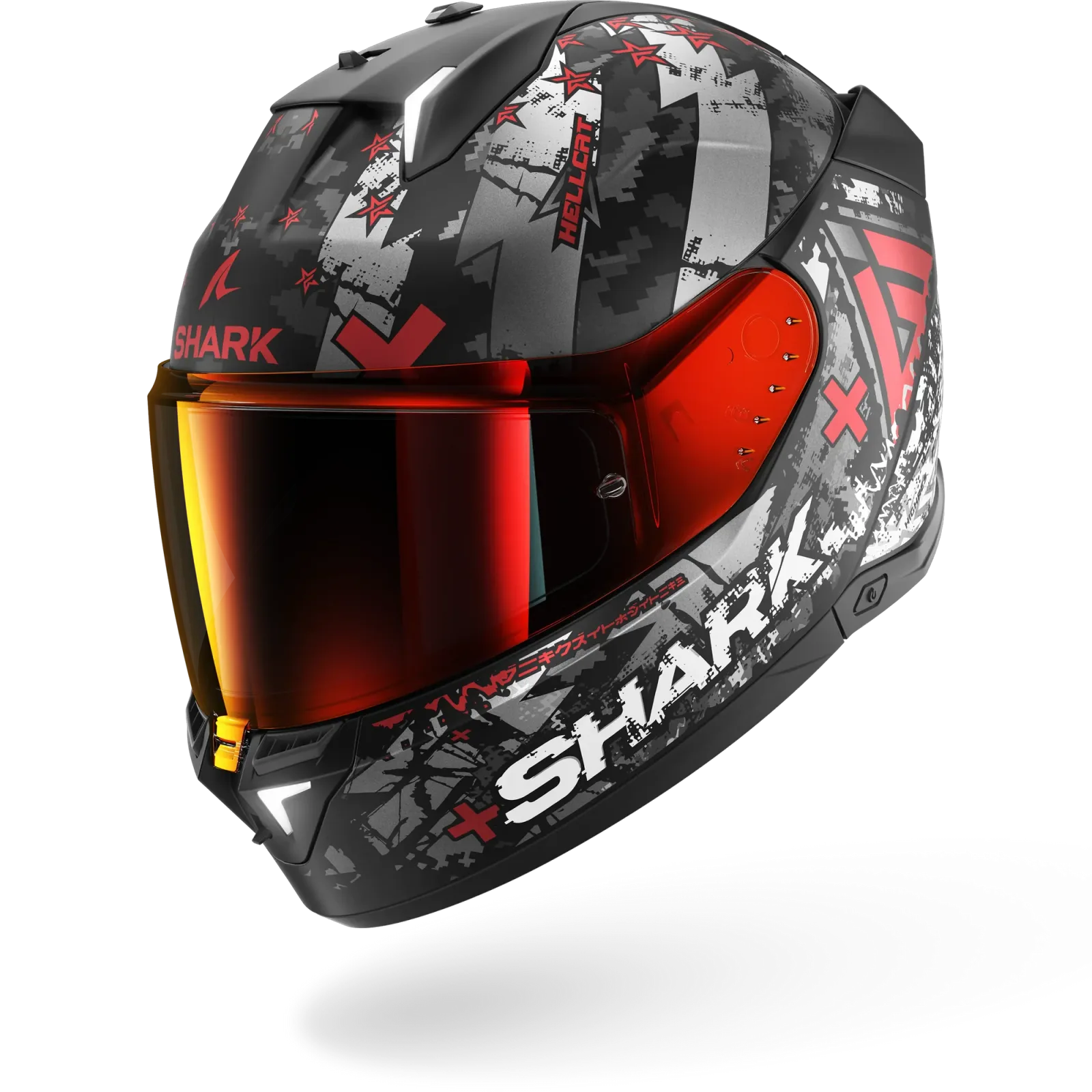 Каска Shark Skwal i3 Hellcat Black Chrome Red Mat