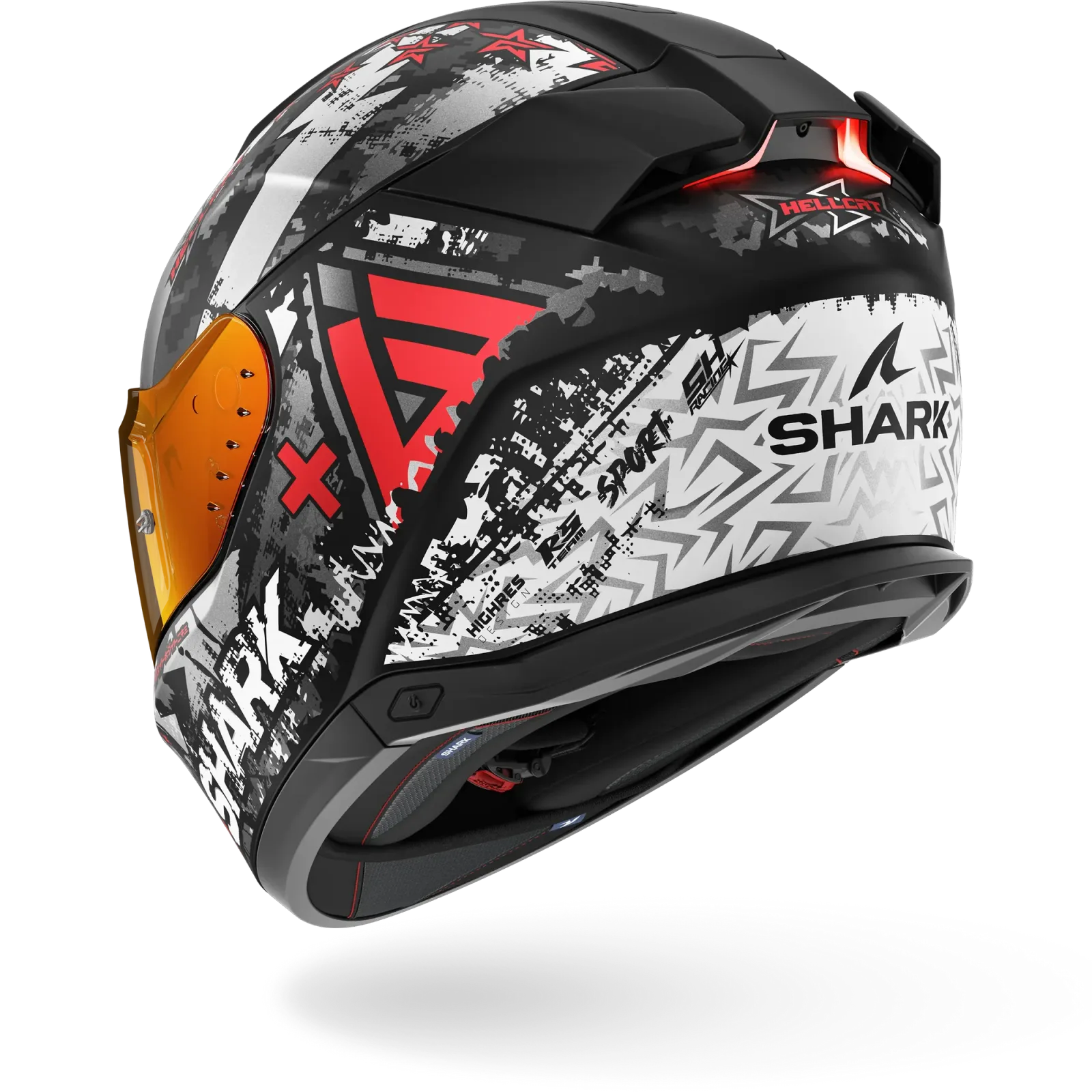 Каска Shark Skwal i3 Hellcat Black Chrome Red Mat