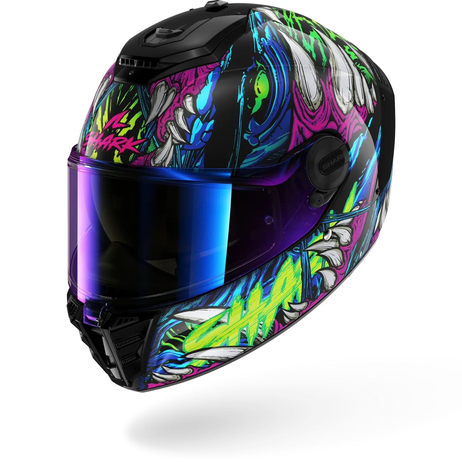 Каска Shark Spartan RS Shaytan Black Green Violet