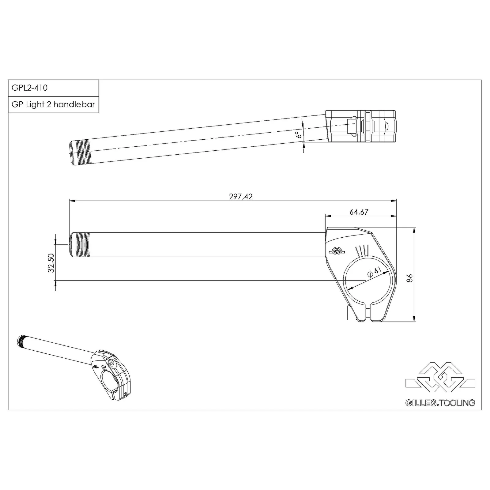 Клипон комплект Gilles Tooling Clipons GPL2 410