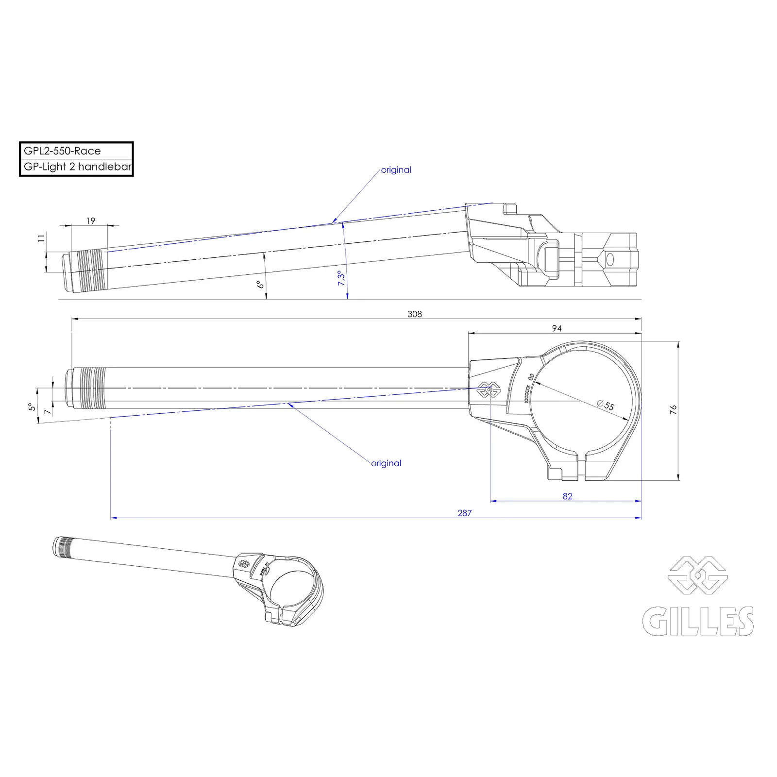 Клипон комплект Gilles Tooling Clipons GPL2 550 RACE