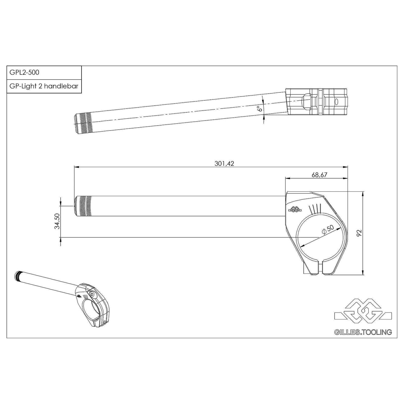 Клипон комплект Gilles Tooling Clipons GPL2 500