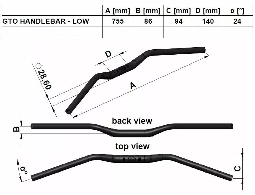Кормило Gilles Tooling Handlebar GTO GD GTO-L-G