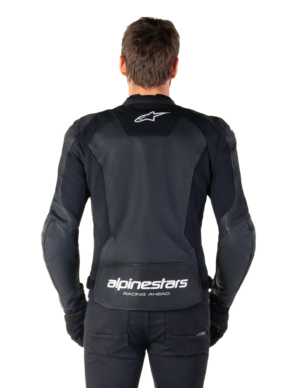 Кожено яке Alpinestars Faster V3 Airflow Black White