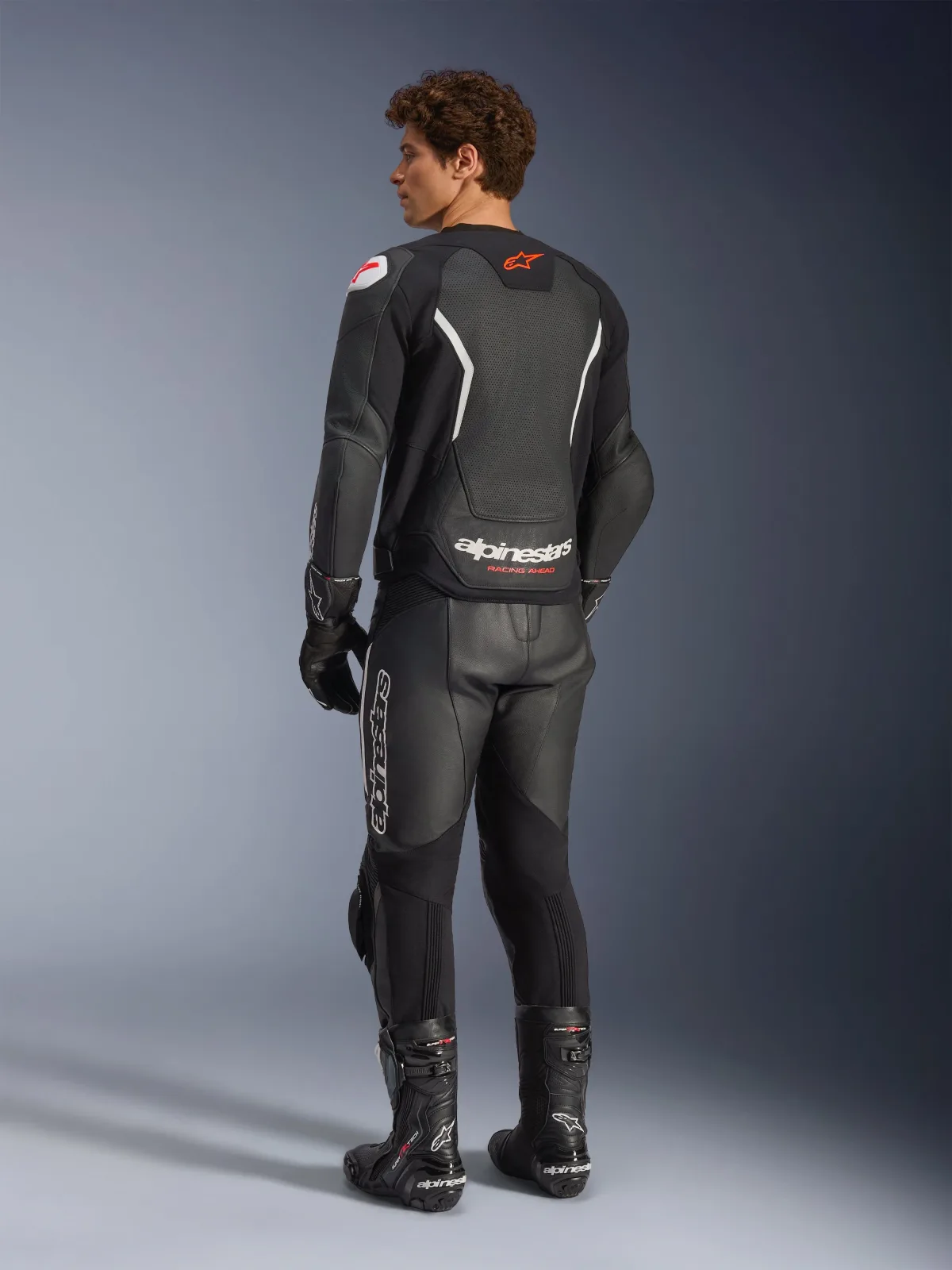 Кожено яке Alpinestars GP Force V2 Air Black White