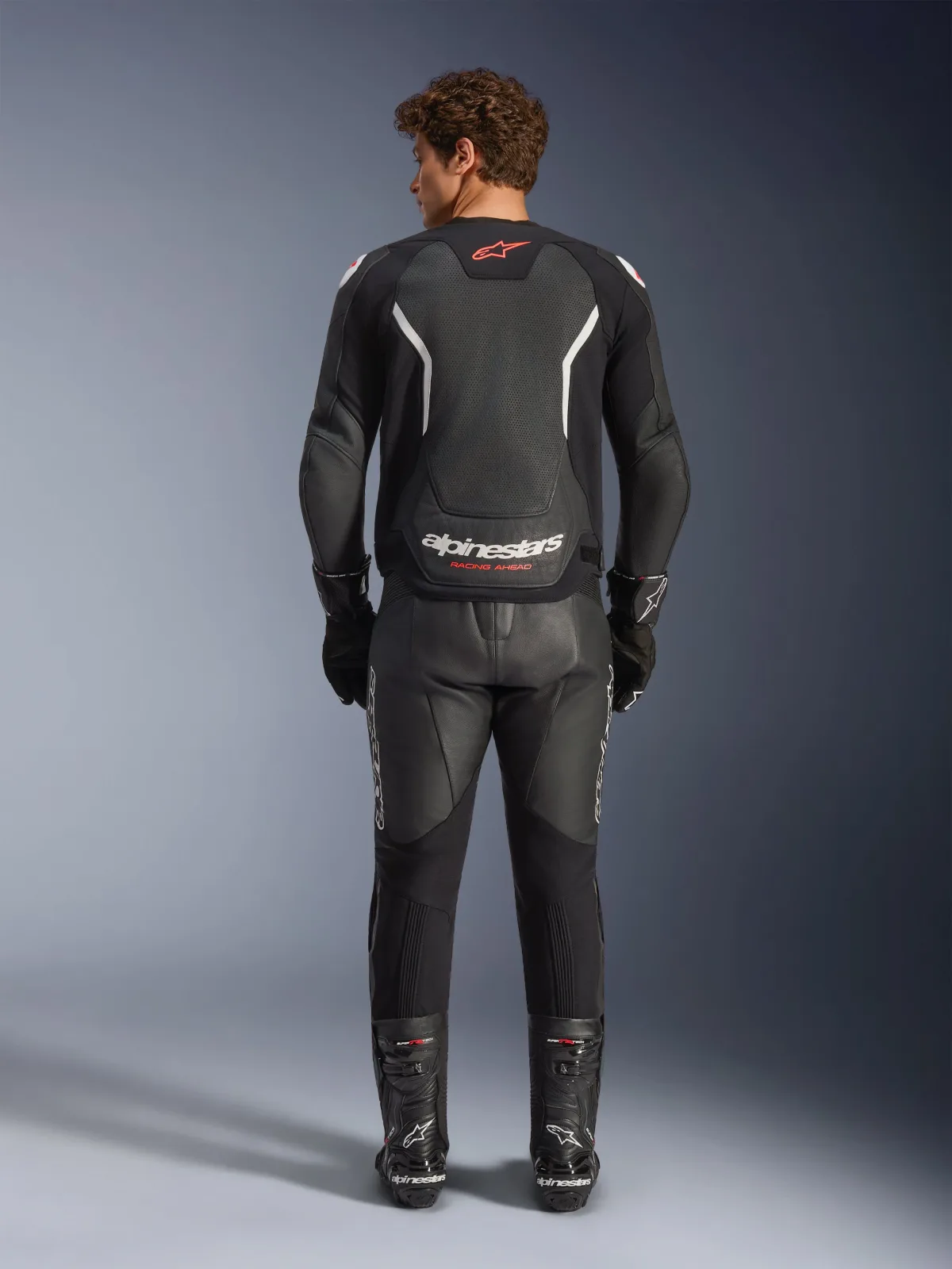 Кожено яке Alpinestars GP Force V2 Air Black White