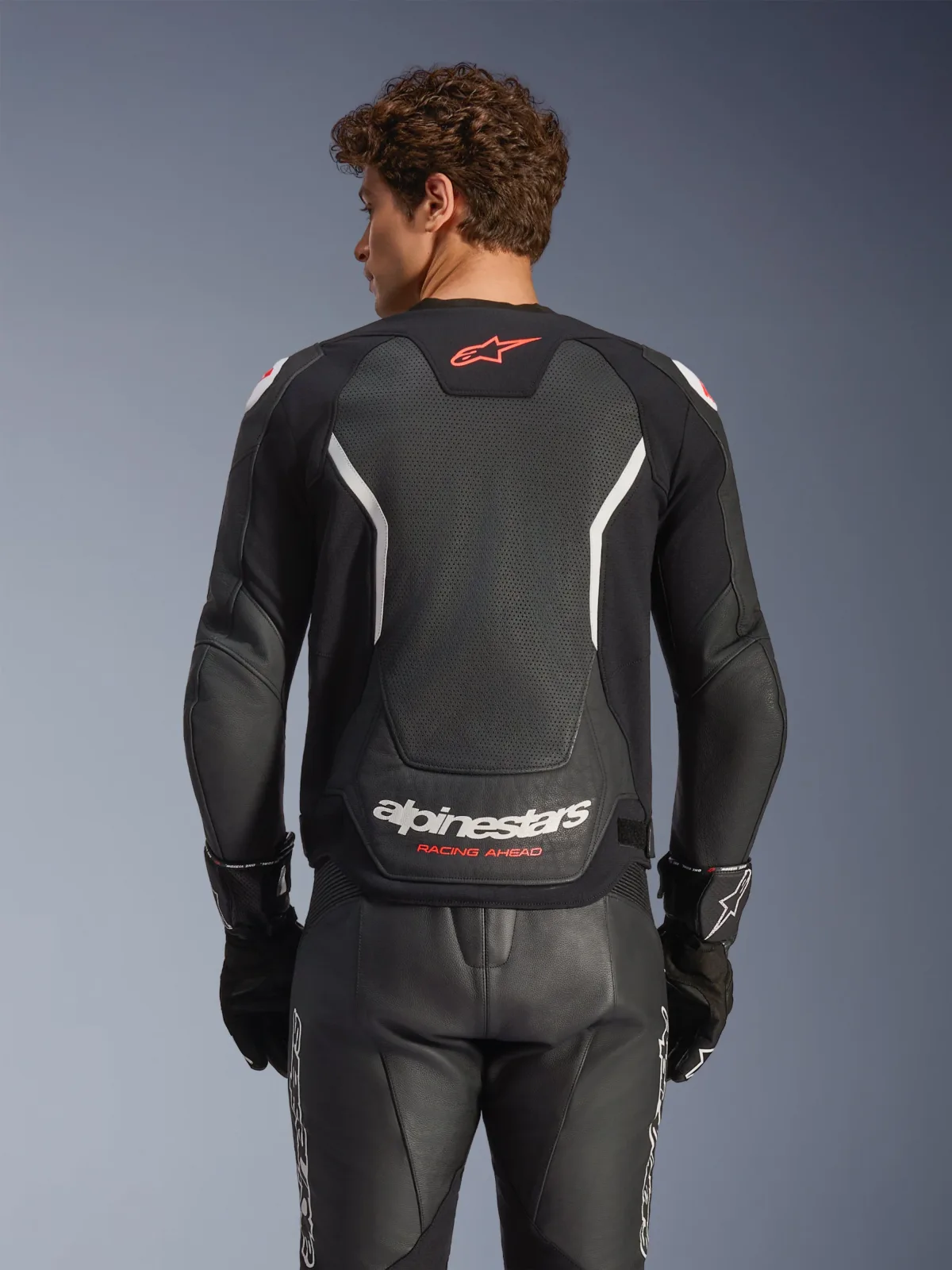 Кожено яке Alpinestars GP Force V2 Air Black White