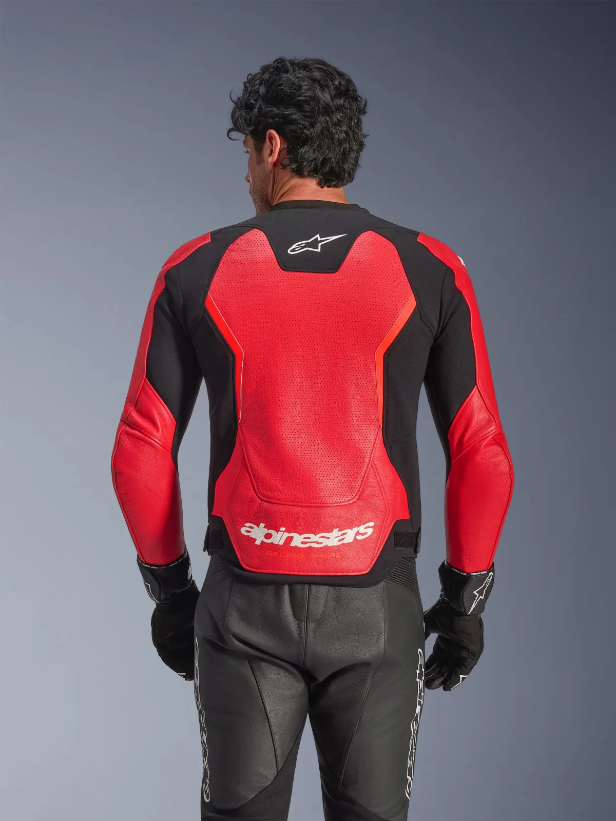 Кожено яке Alpinestars GP Force V2 Air Red Red Fluo